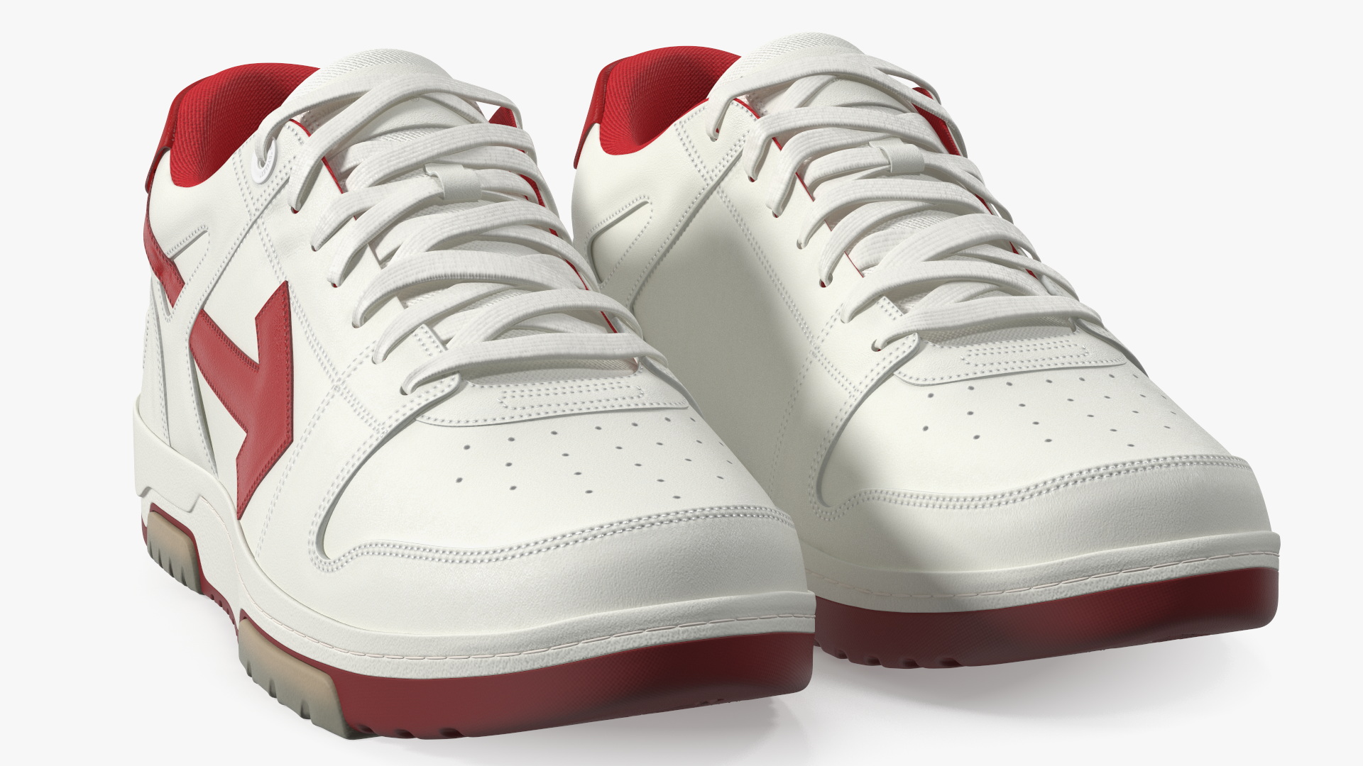 Sports Sneakers Off White Red 3D model