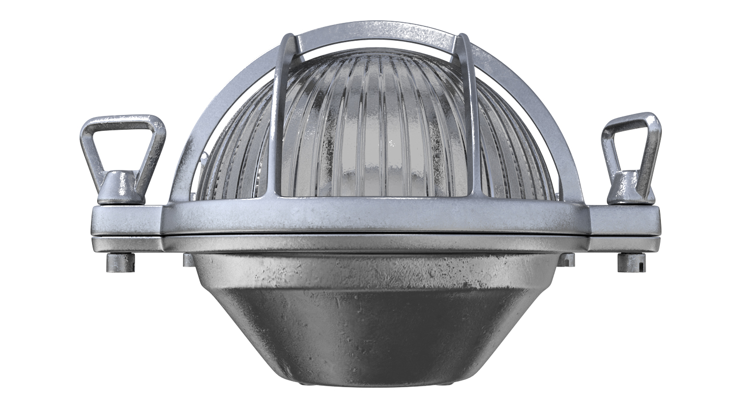 3D Oval Bulkhead Light Silver