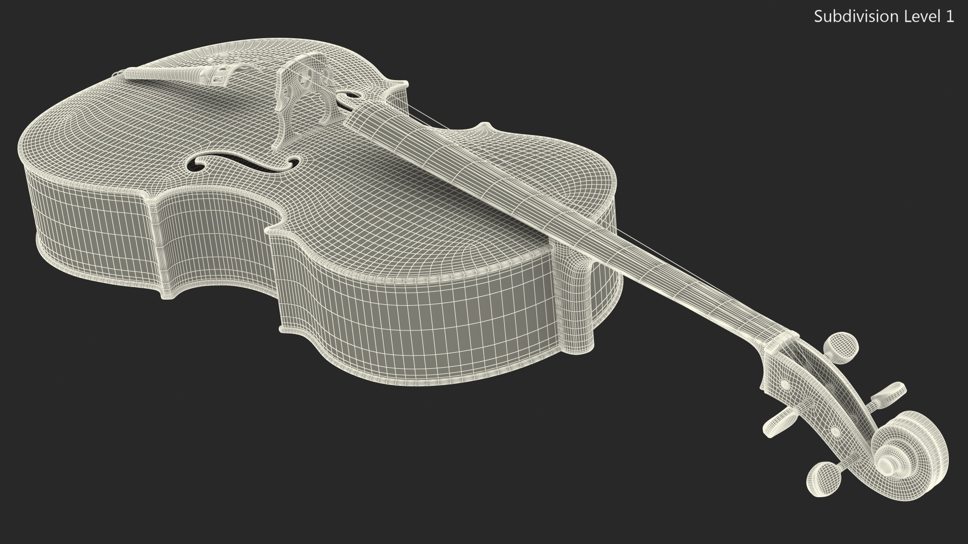 Classic Cello Instrument 3D model