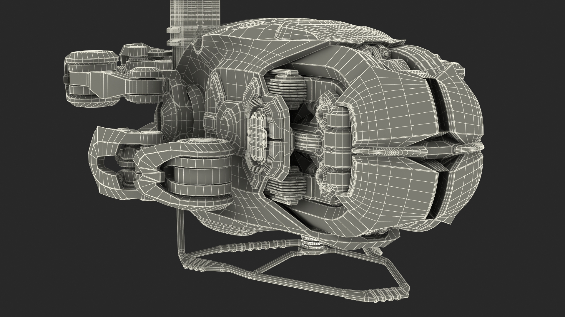 3D model Sci Fi Repair Spaceship Rigged