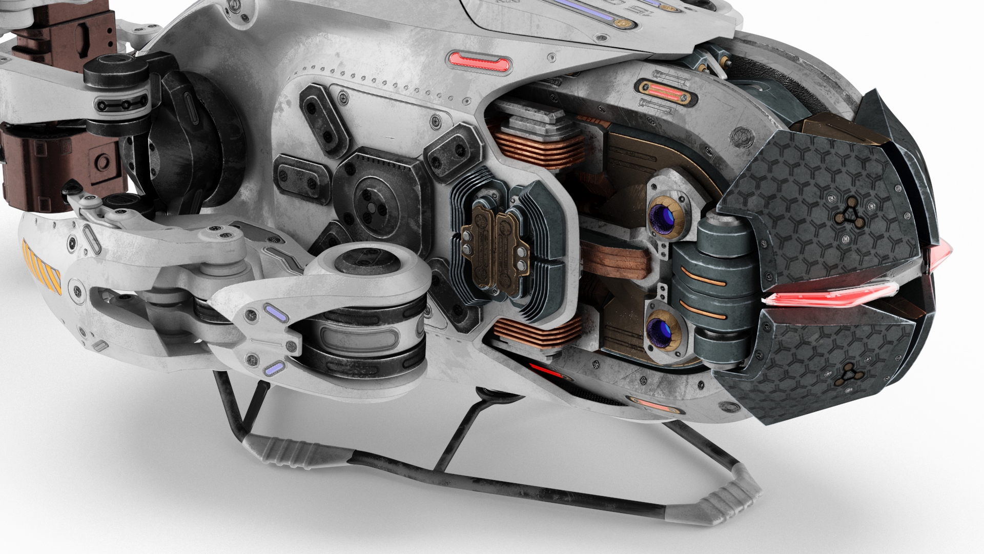 3D model Sci Fi Repair Spaceship Rigged