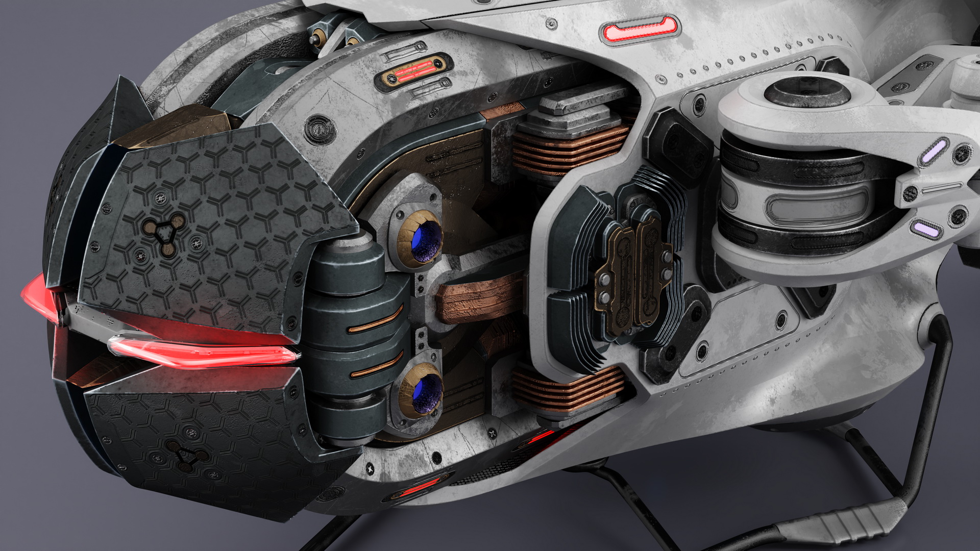 3D model Sci Fi Repair Spaceship Rigged