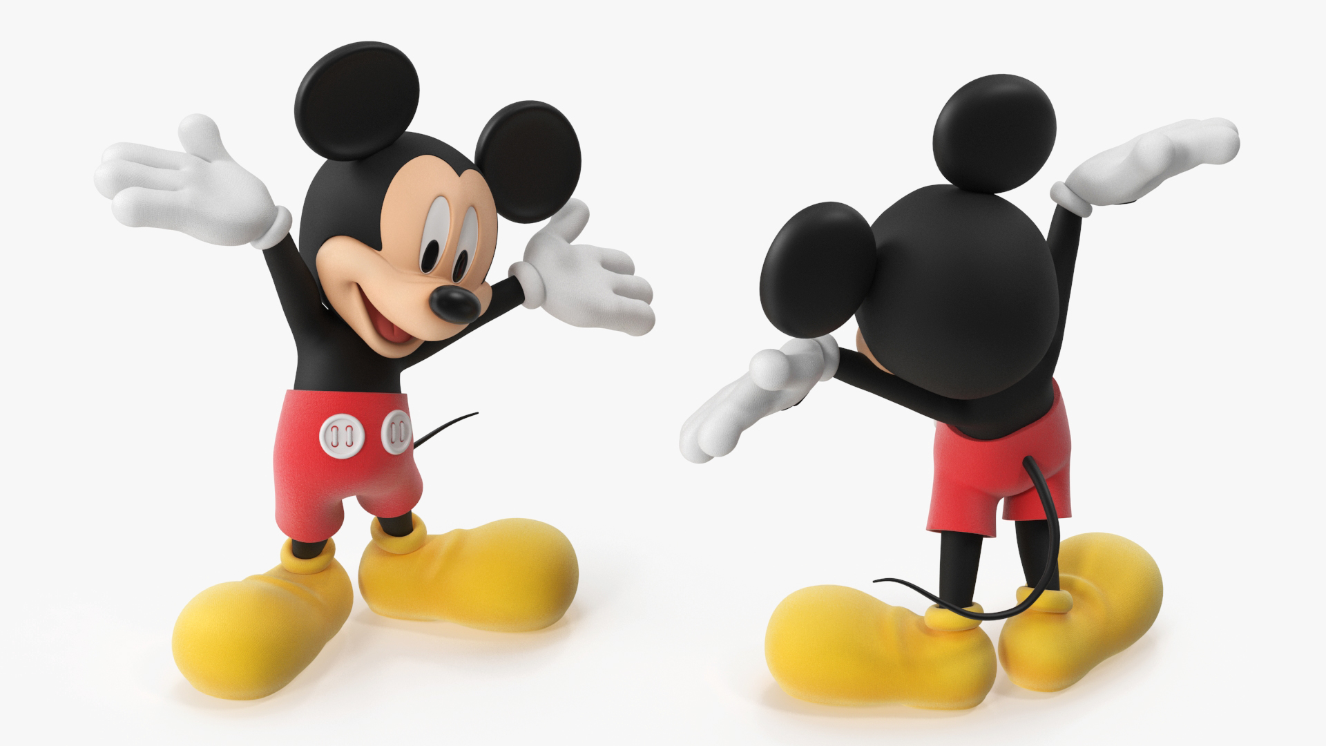 Cartoon Character Mickey Mouse Rigged 3D