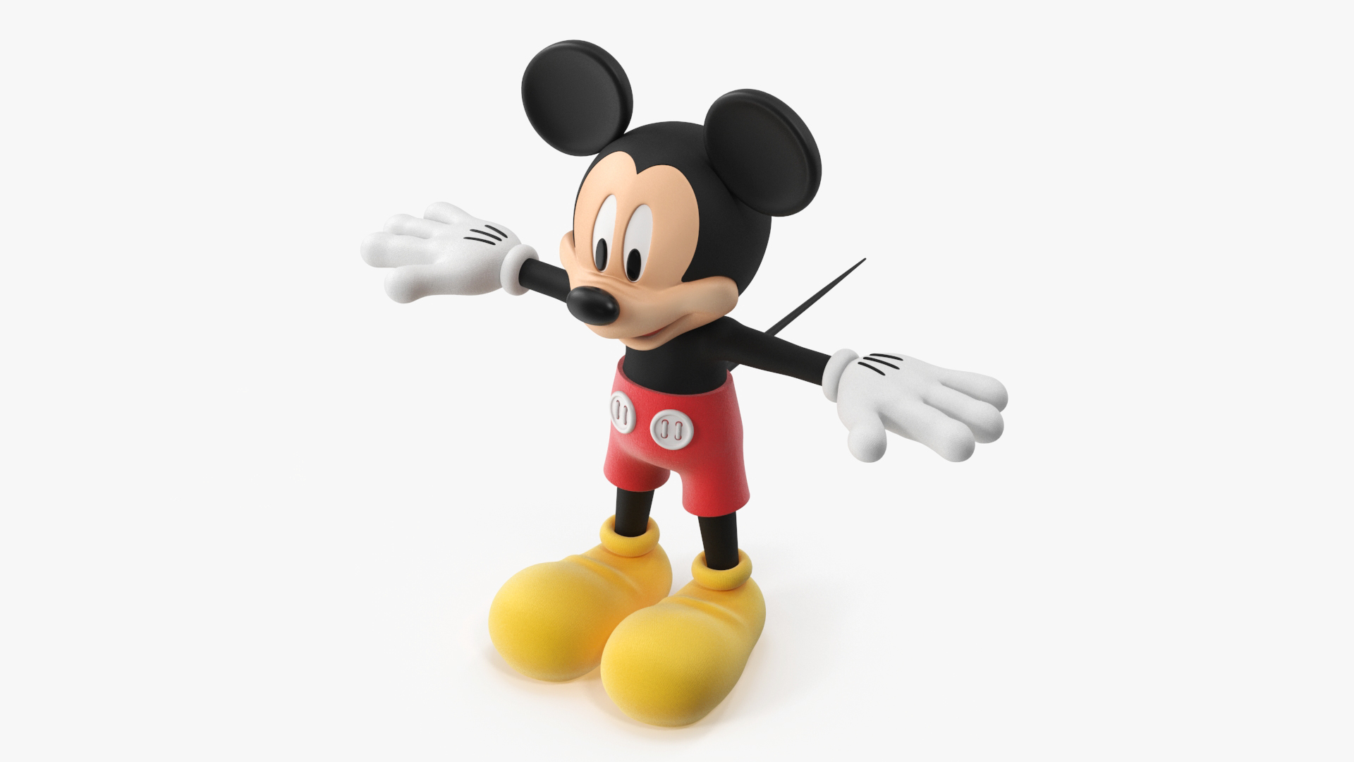 Cartoon Character Mickey Mouse Rigged 3D