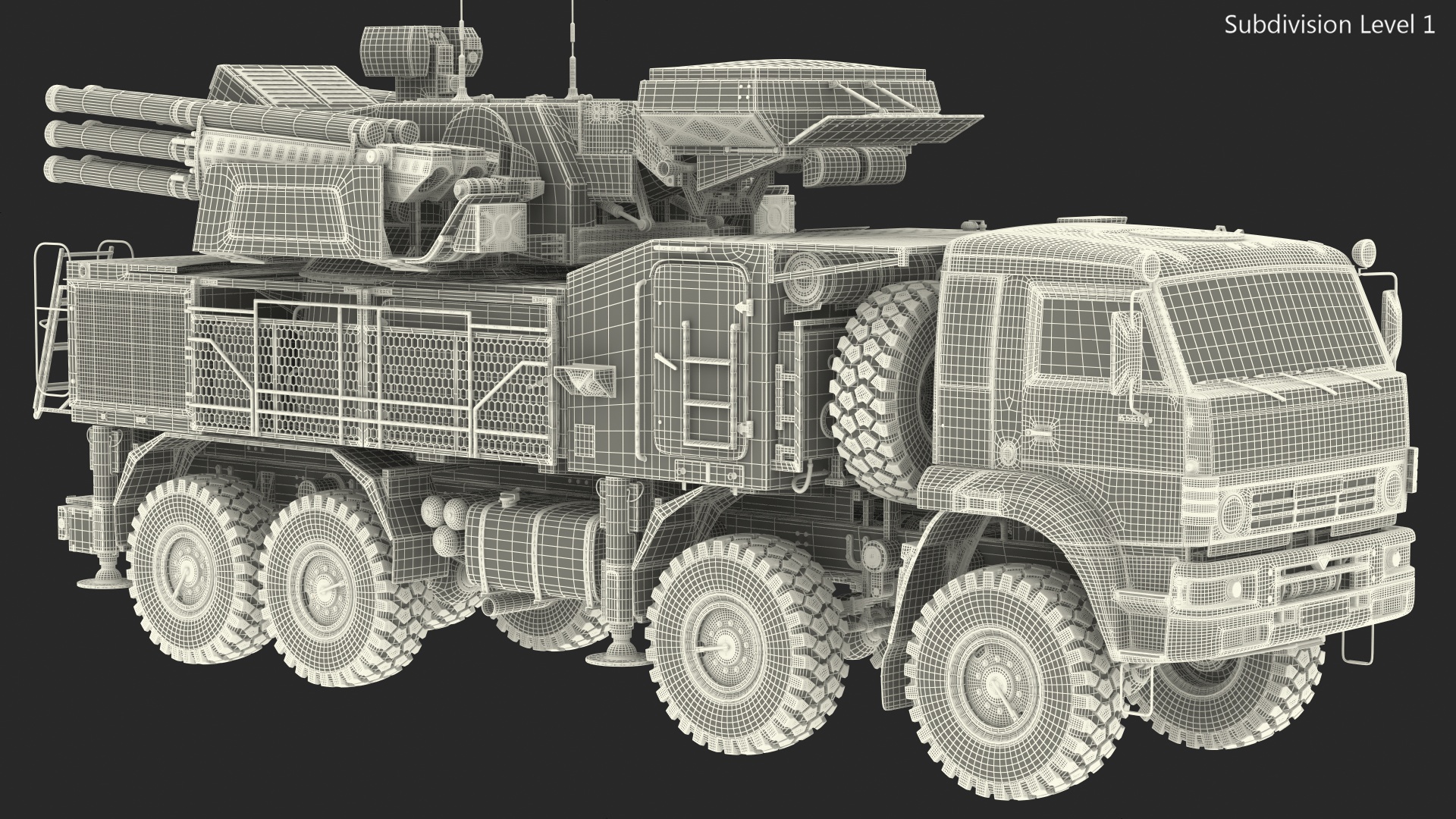 3D Pantsir S1 SA 22 Desert Camo model