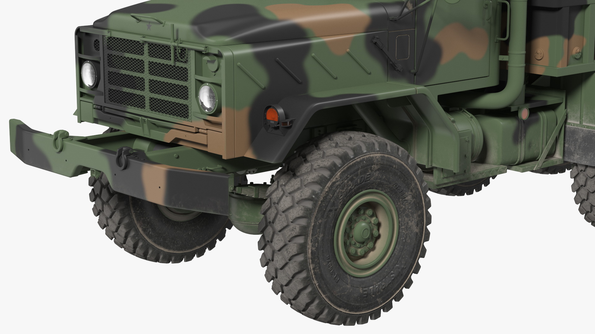 3D M939 Military Cargo Truck Green