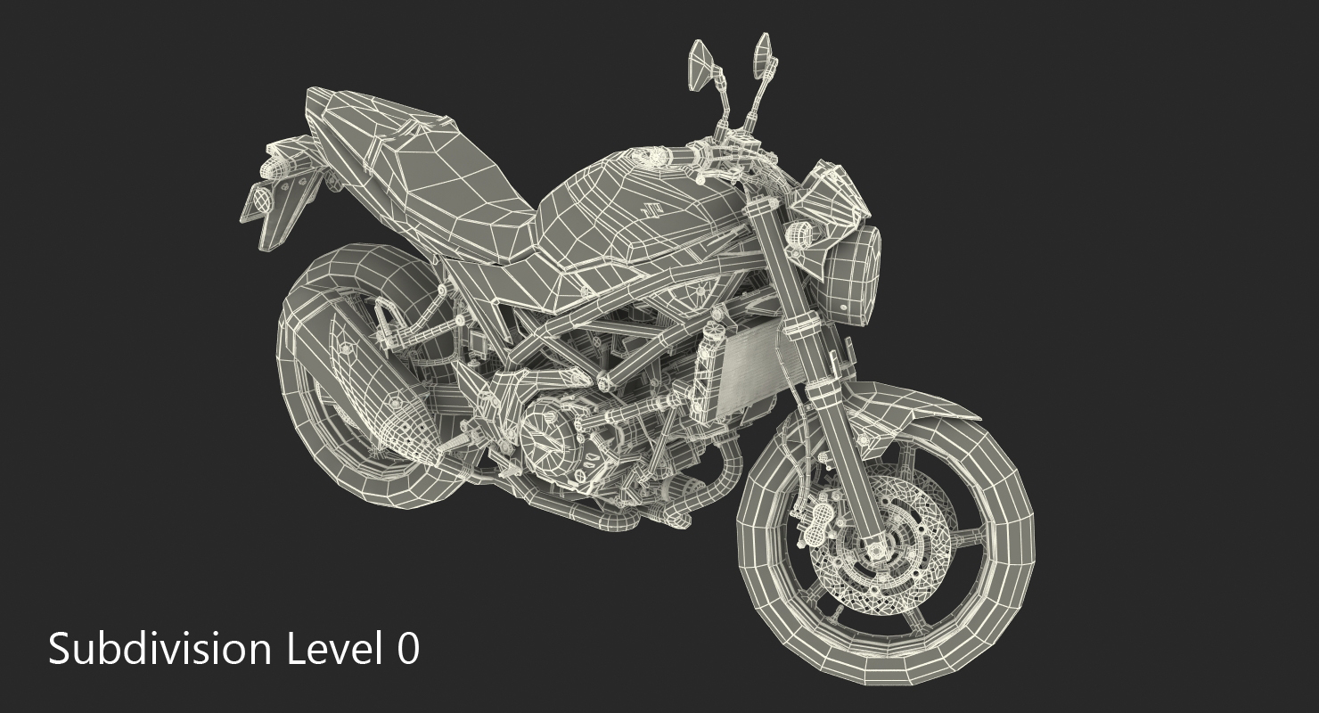 3D model Sport Bike Suzuki SV650 2016 Rigged