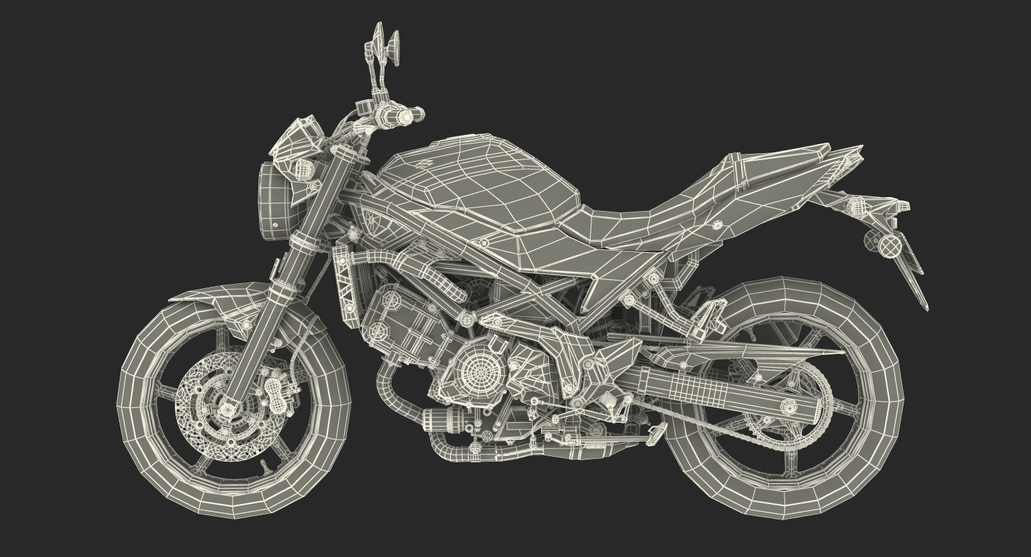 3D model Sport Bike Suzuki SV650 2016 Rigged