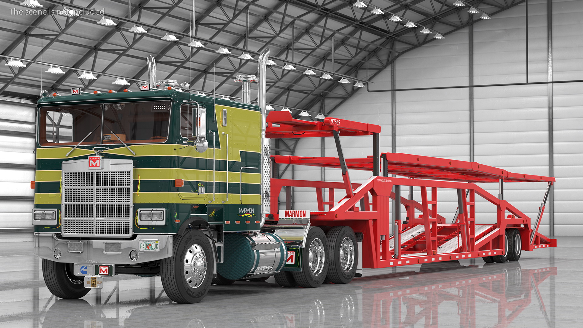 3D model Marmon Truck with Sun Valley Car Carrier