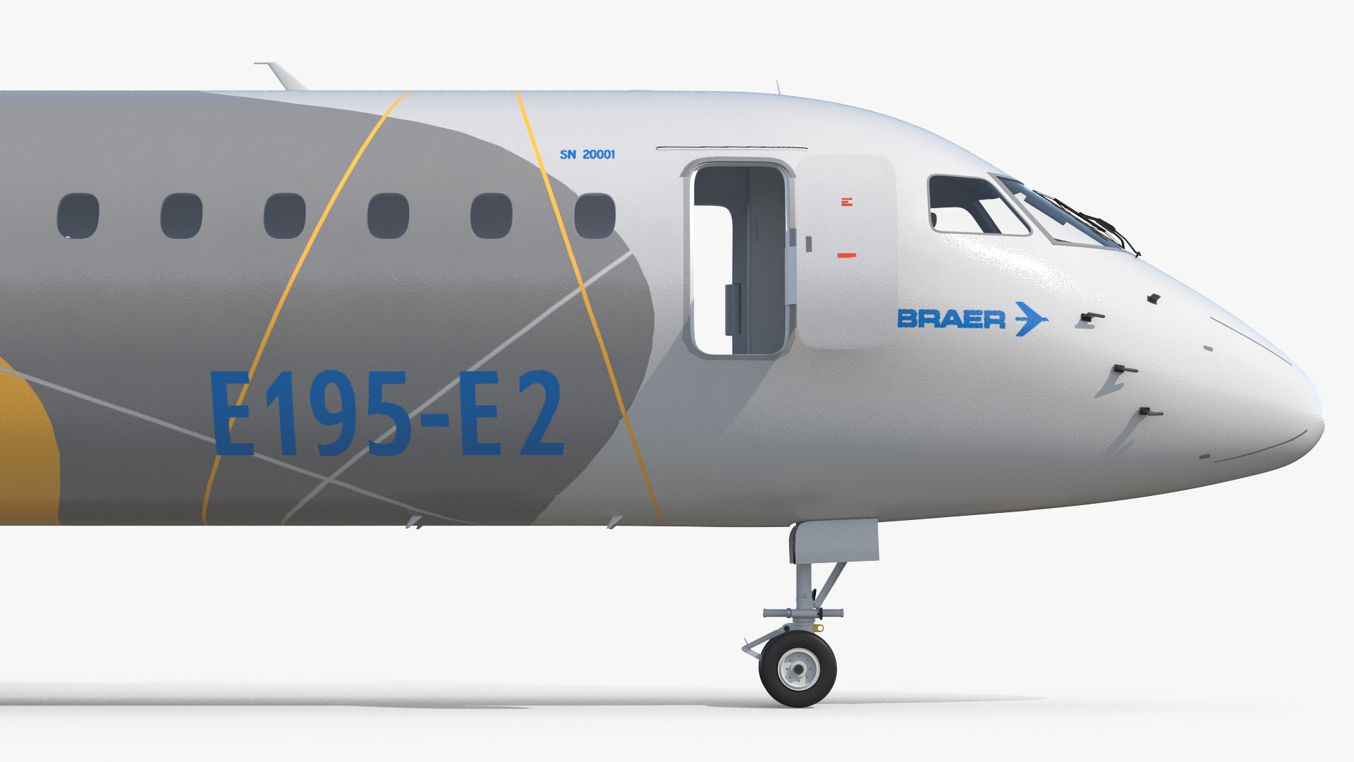 3D Embraer E-Jet E195-E2