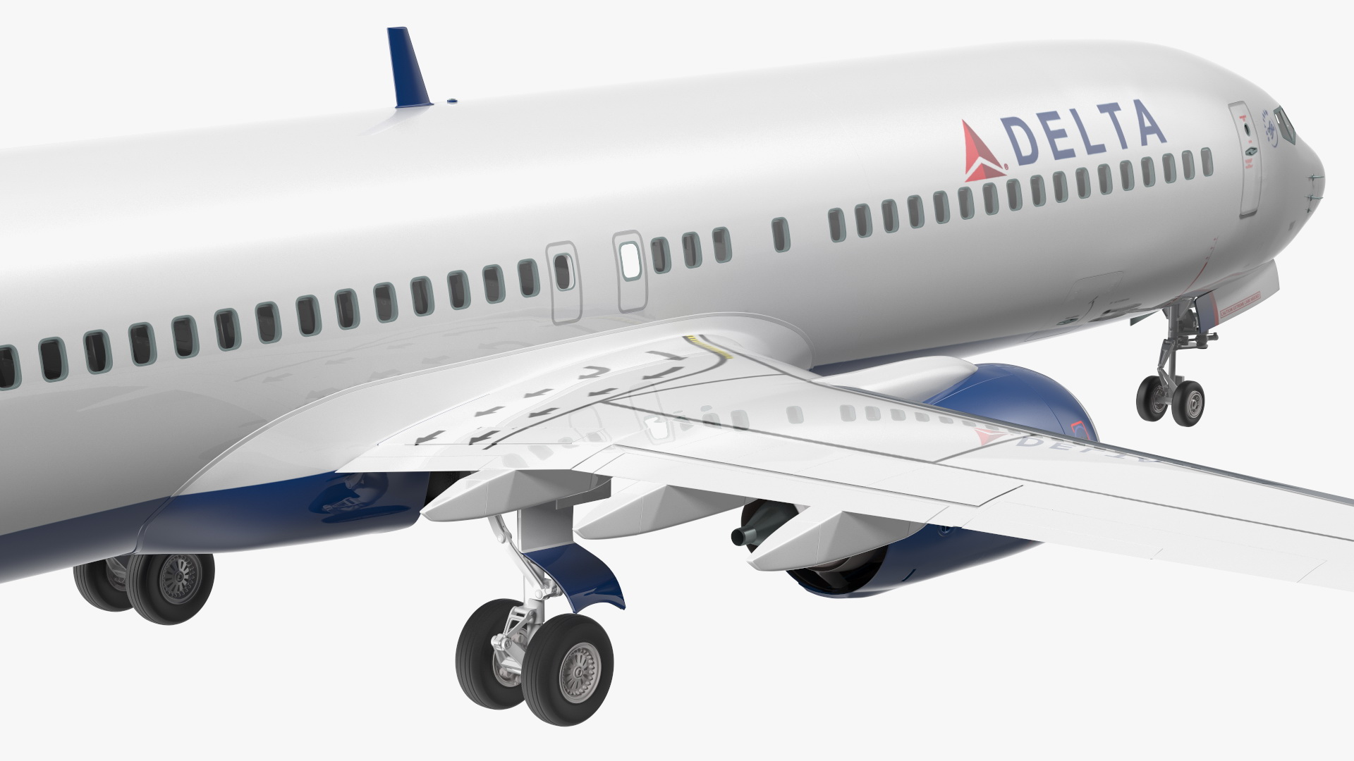 3D Boeing 737 900 ER Delta with Inflatable Evacuation Sliders model