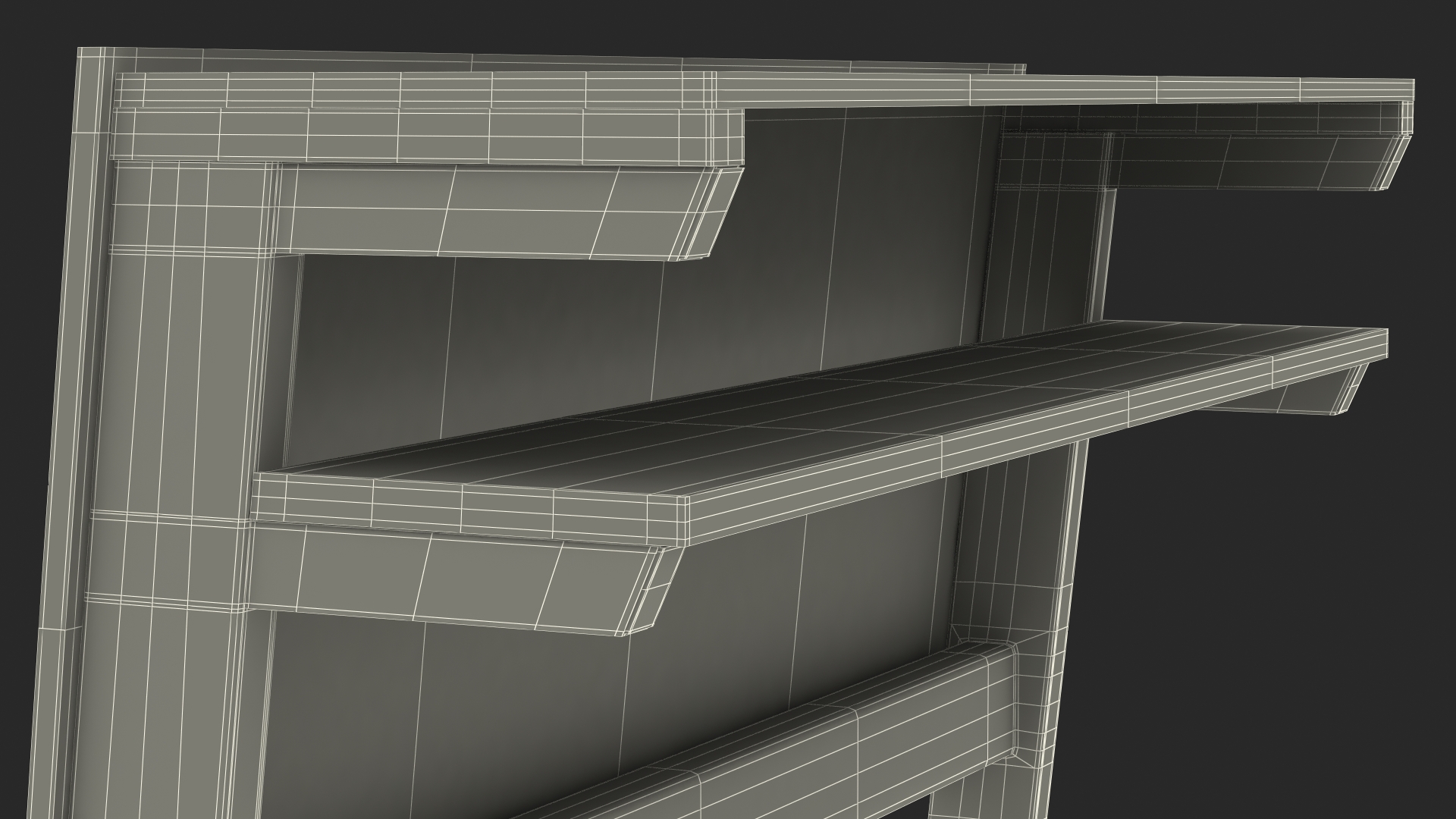 3D model University Seating System Table For Two Seats