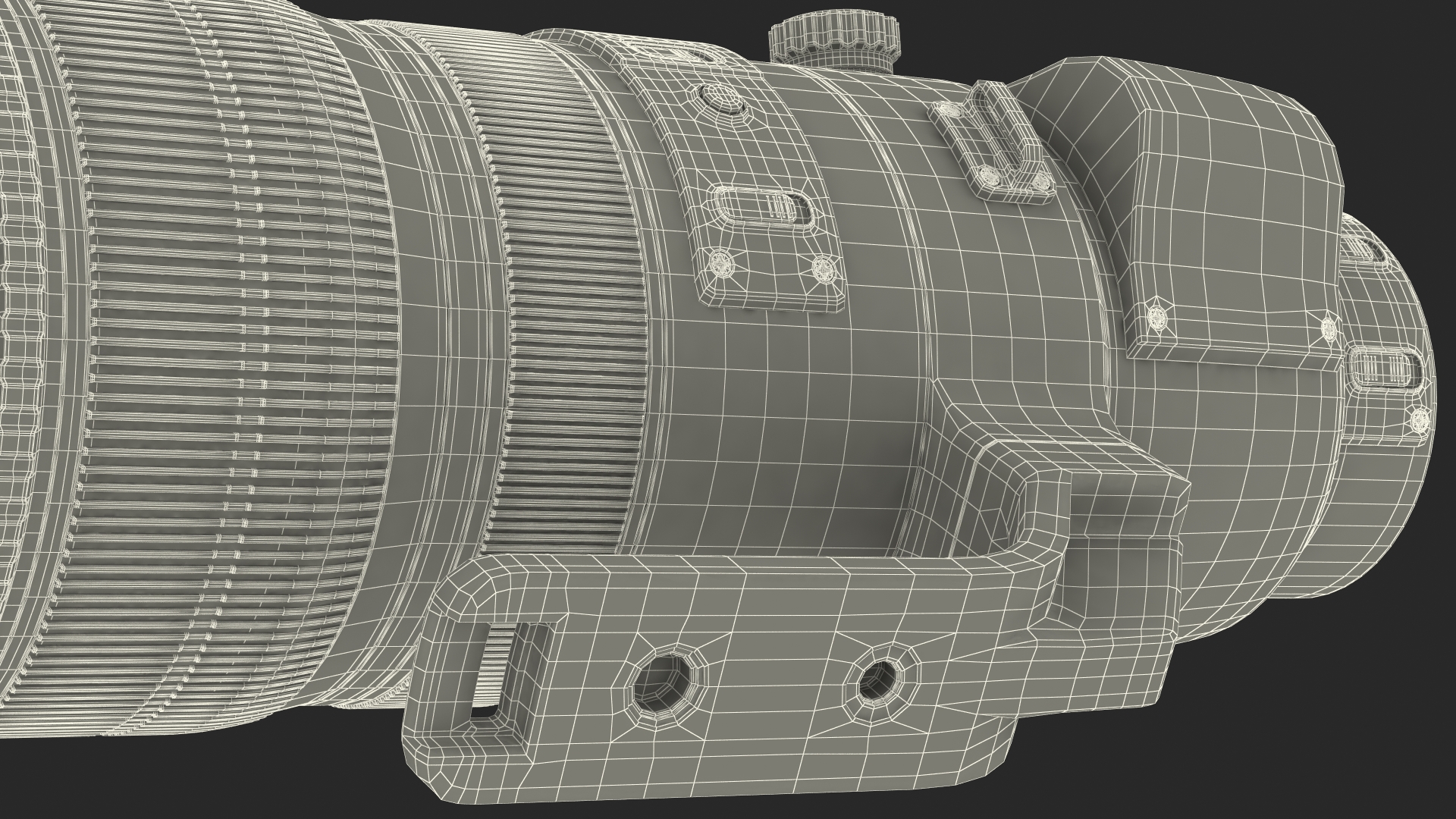 Zoom Lens 200 400mm 3D model