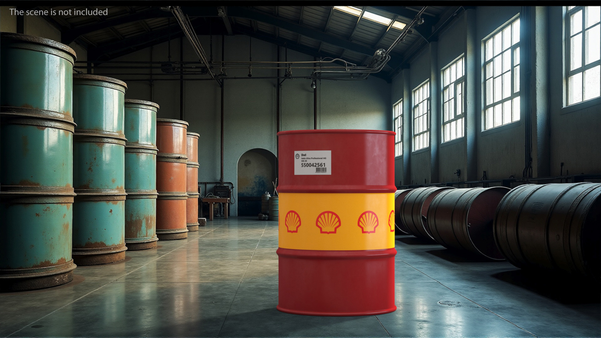 Shell Oil Drum 3D model