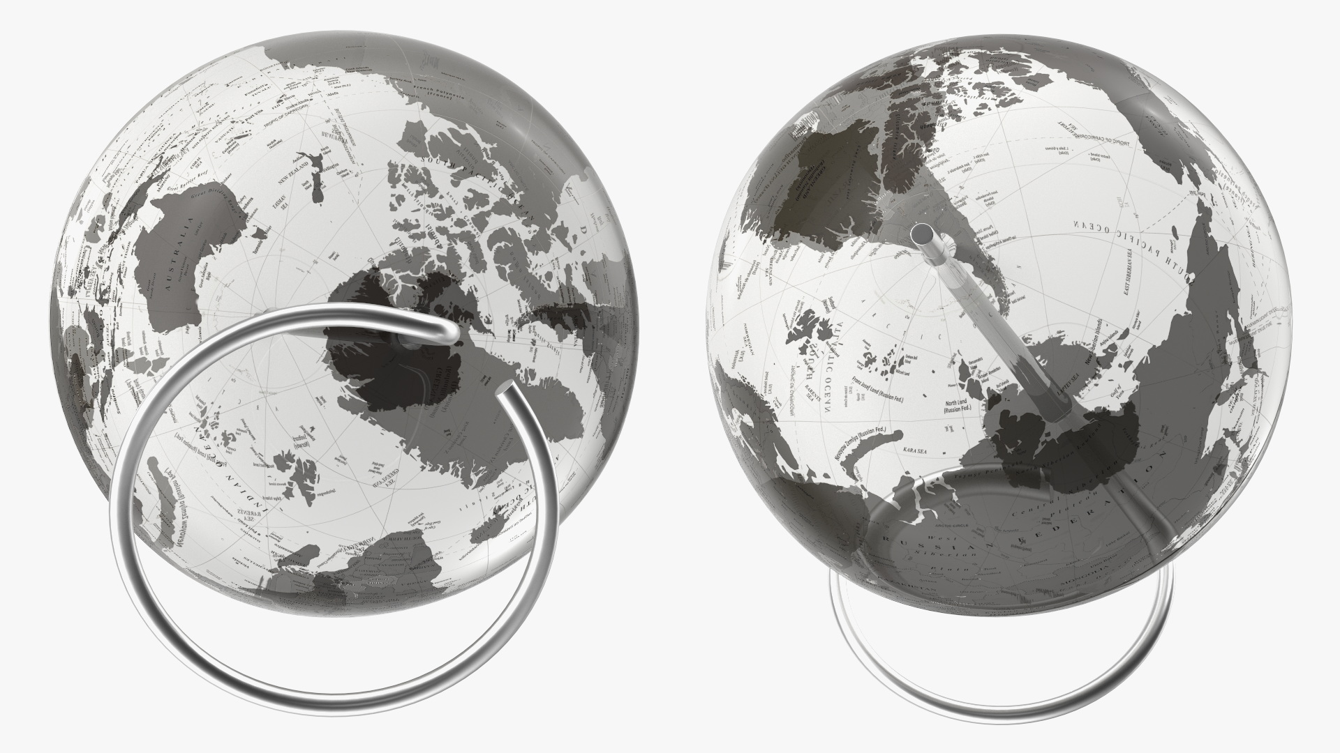 3D Transparent World Globe model