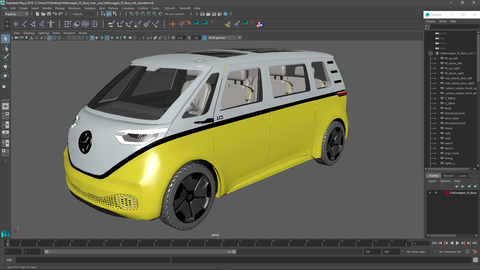 3D Volkswagen ID Buzz model