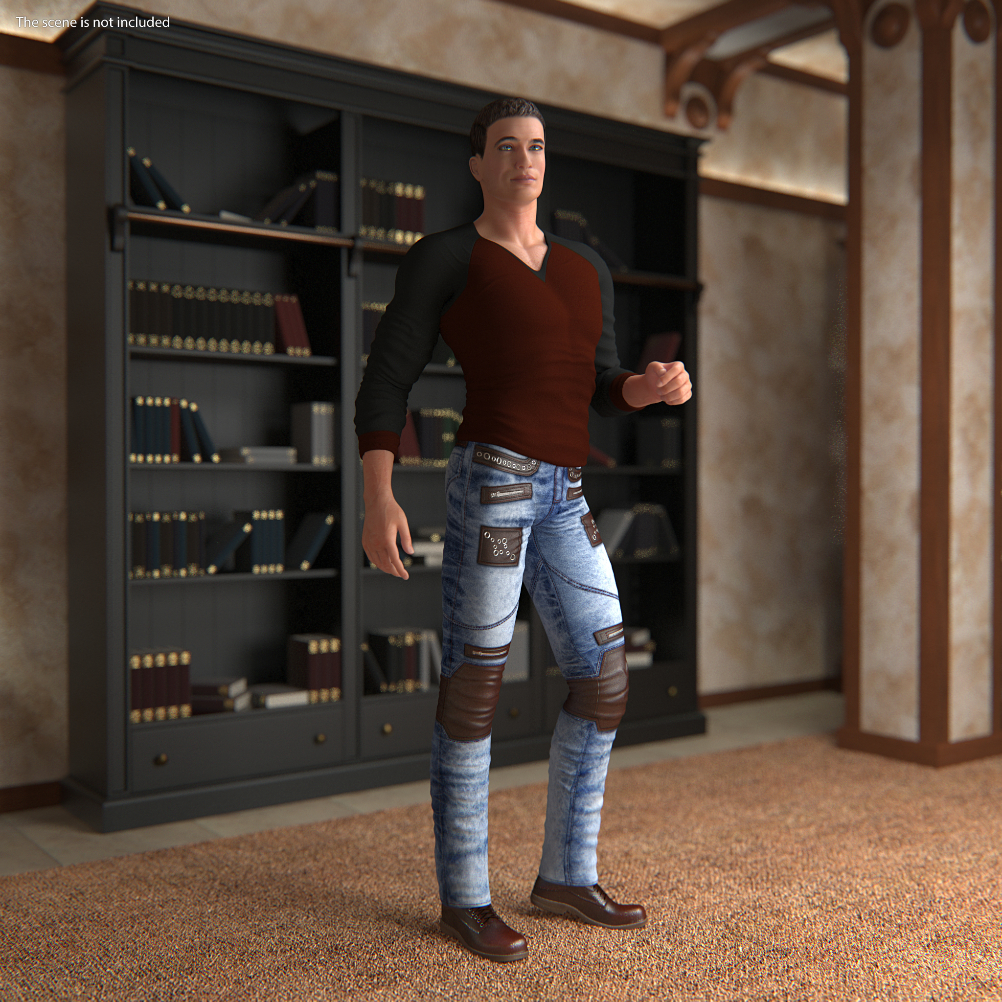 Man in Urban Style Clothing Rigged 3D model