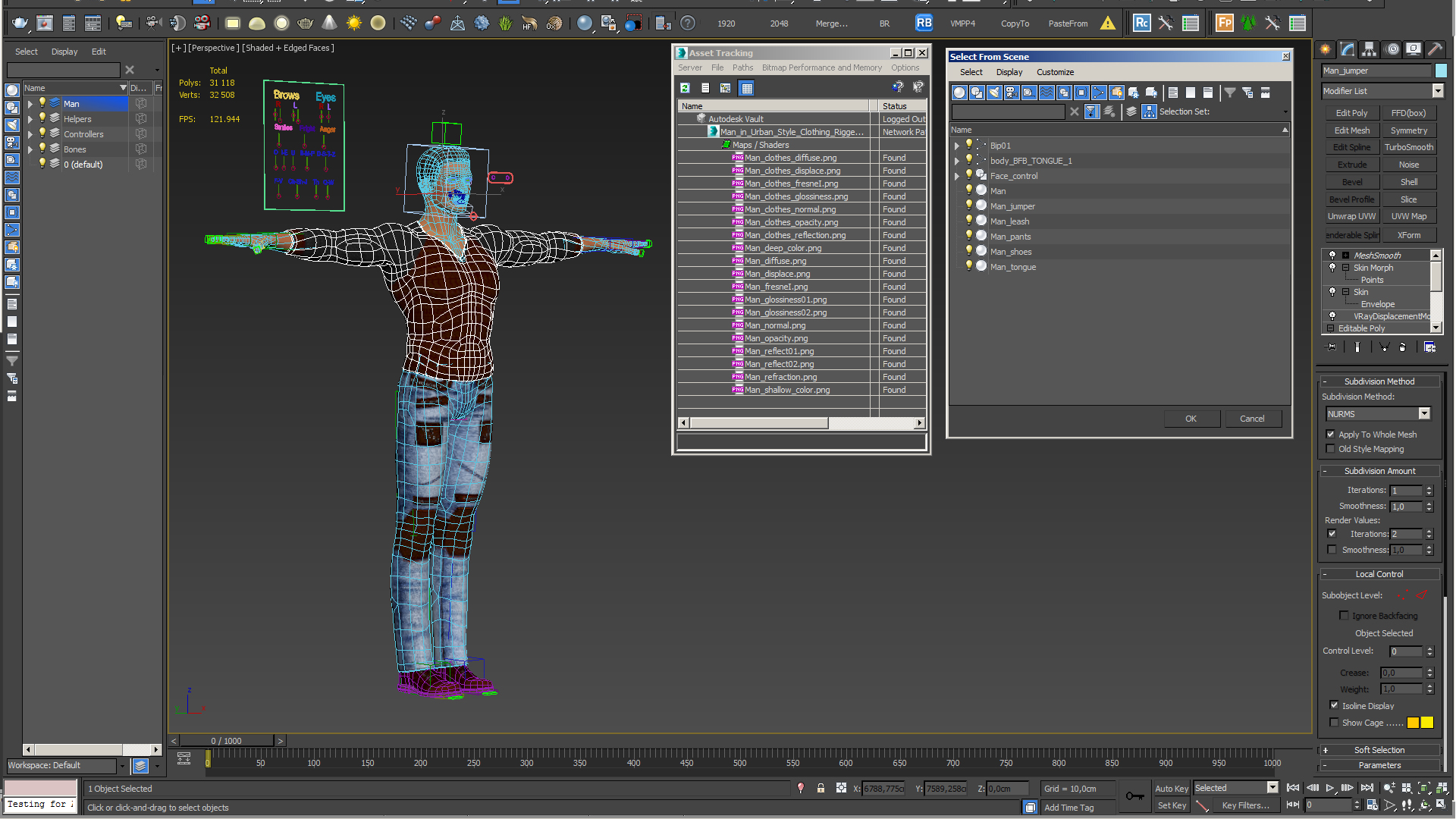 Man in Urban Style Clothing Rigged 3D model