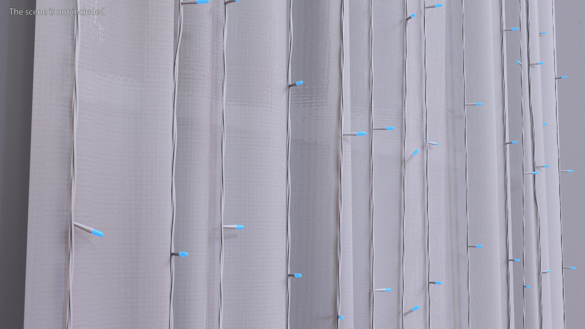 Curtain LED Garland Blue 3D model