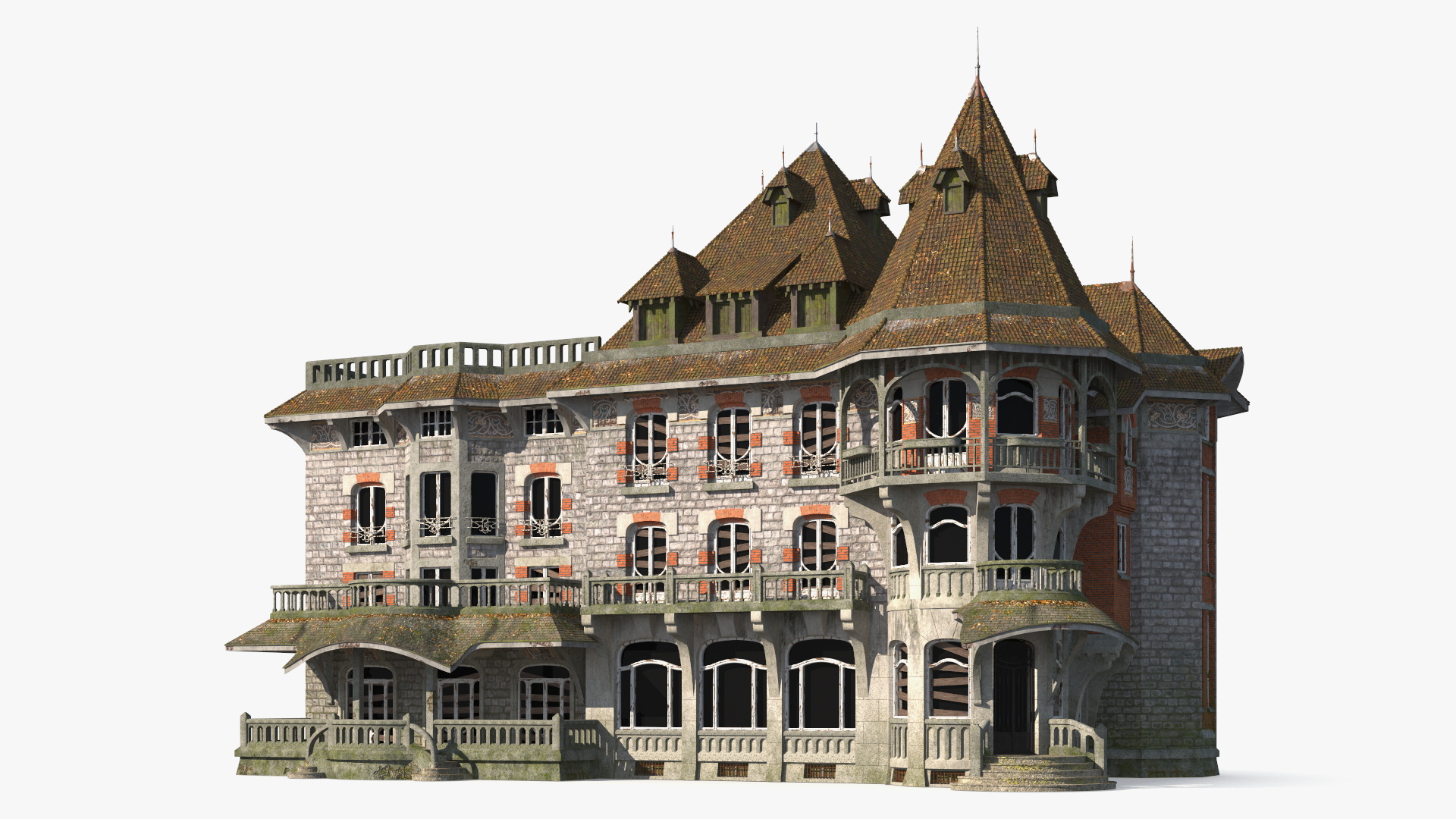 Scary Old Creepy Mansion 3D model