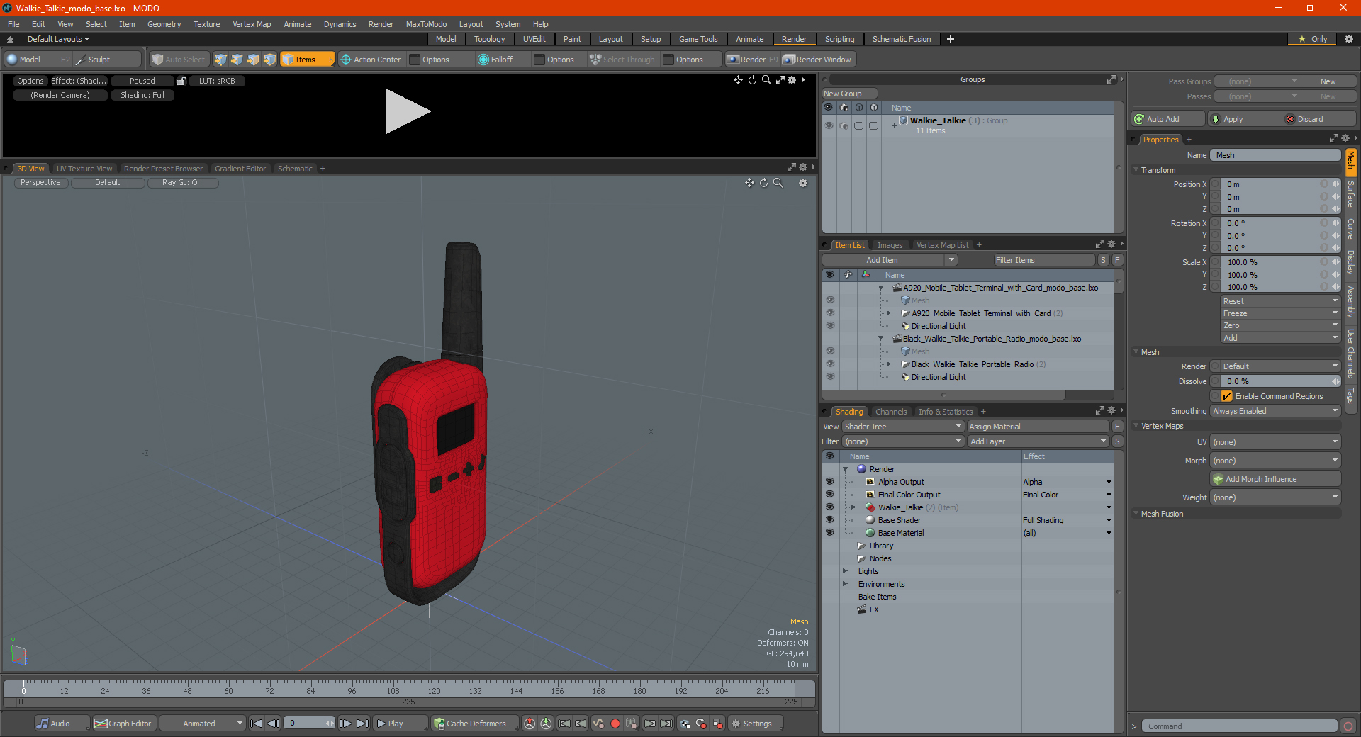 3D Walkie Talkie model