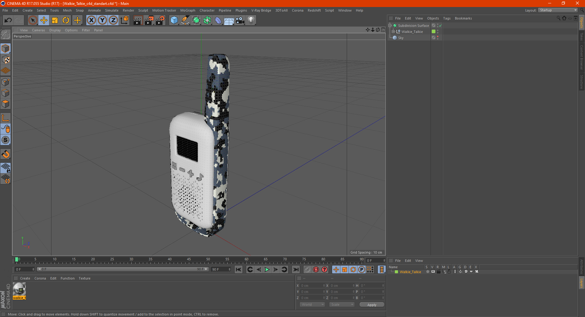 3D Walkie Talkie model