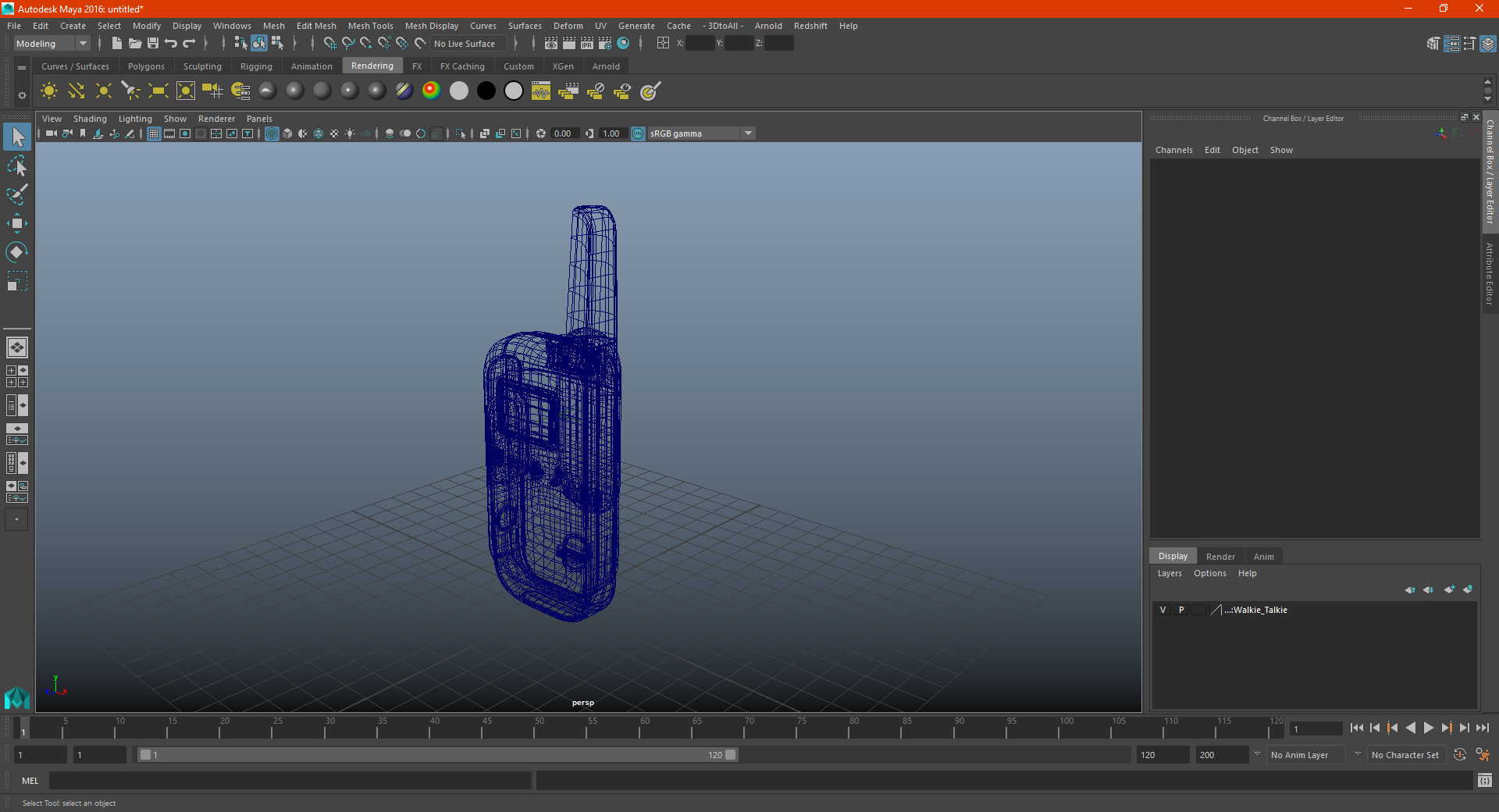 3D Walkie Talkie model