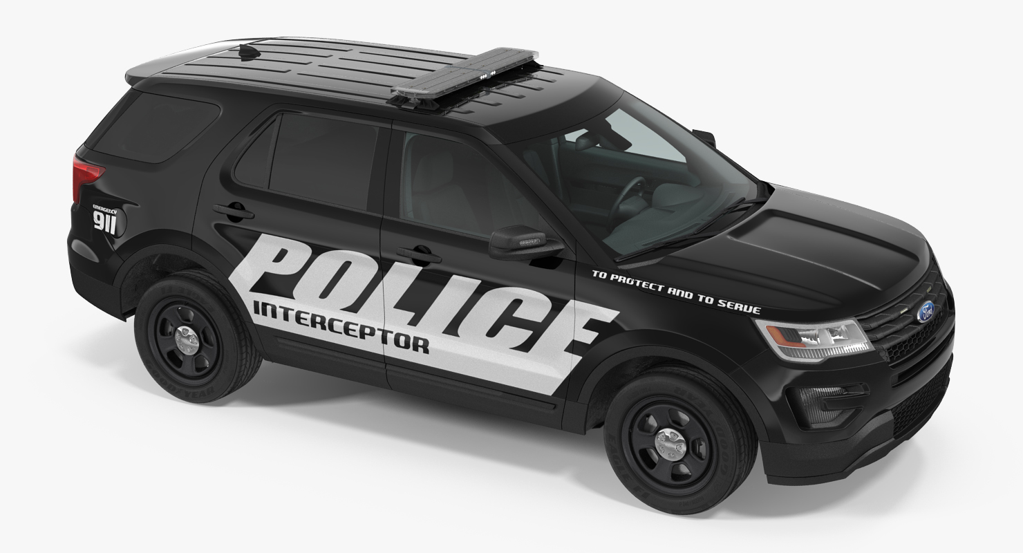 Ford Police Interceptor Unit 2016 Simple Interior 3D model