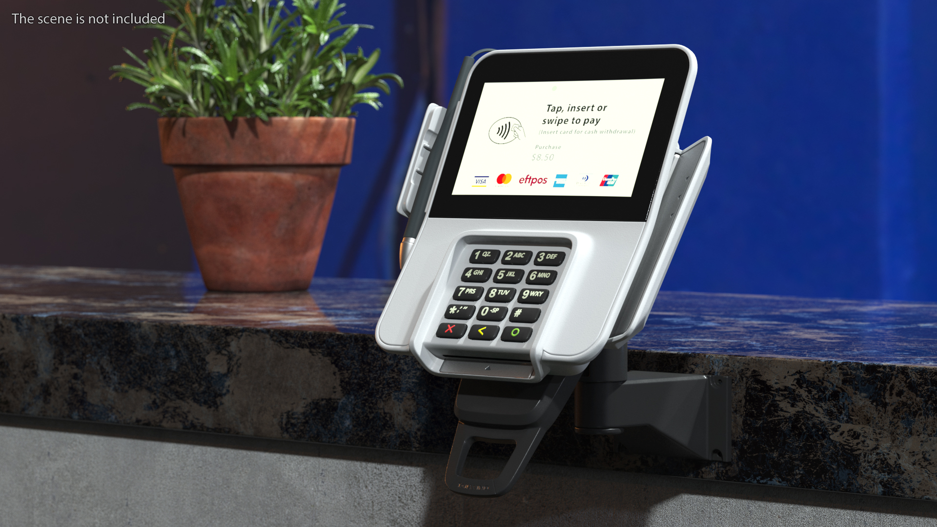 3D Payment Terminal Carrying Wall Bracket model