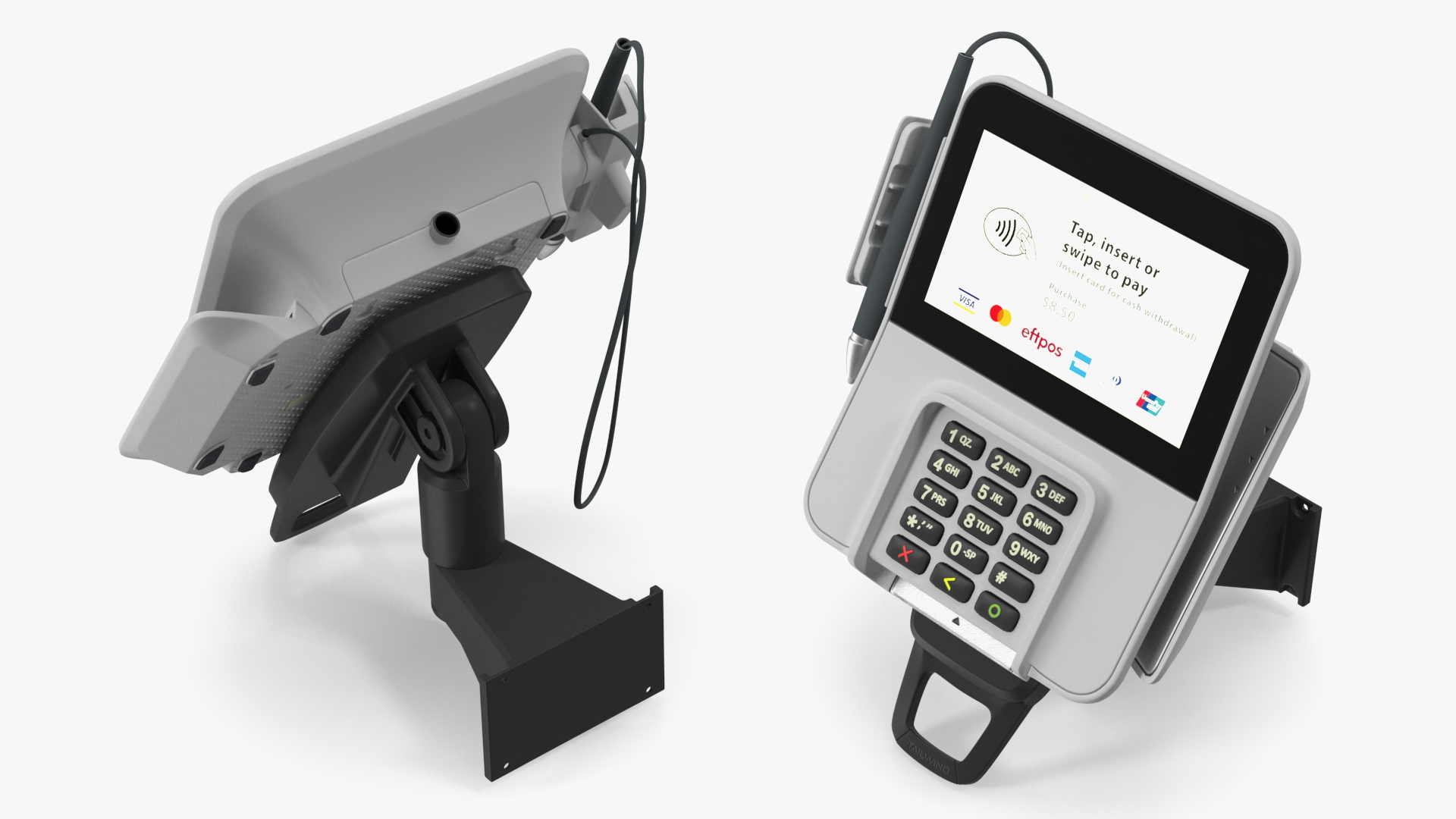 3D Payment Terminal Carrying Wall Bracket model