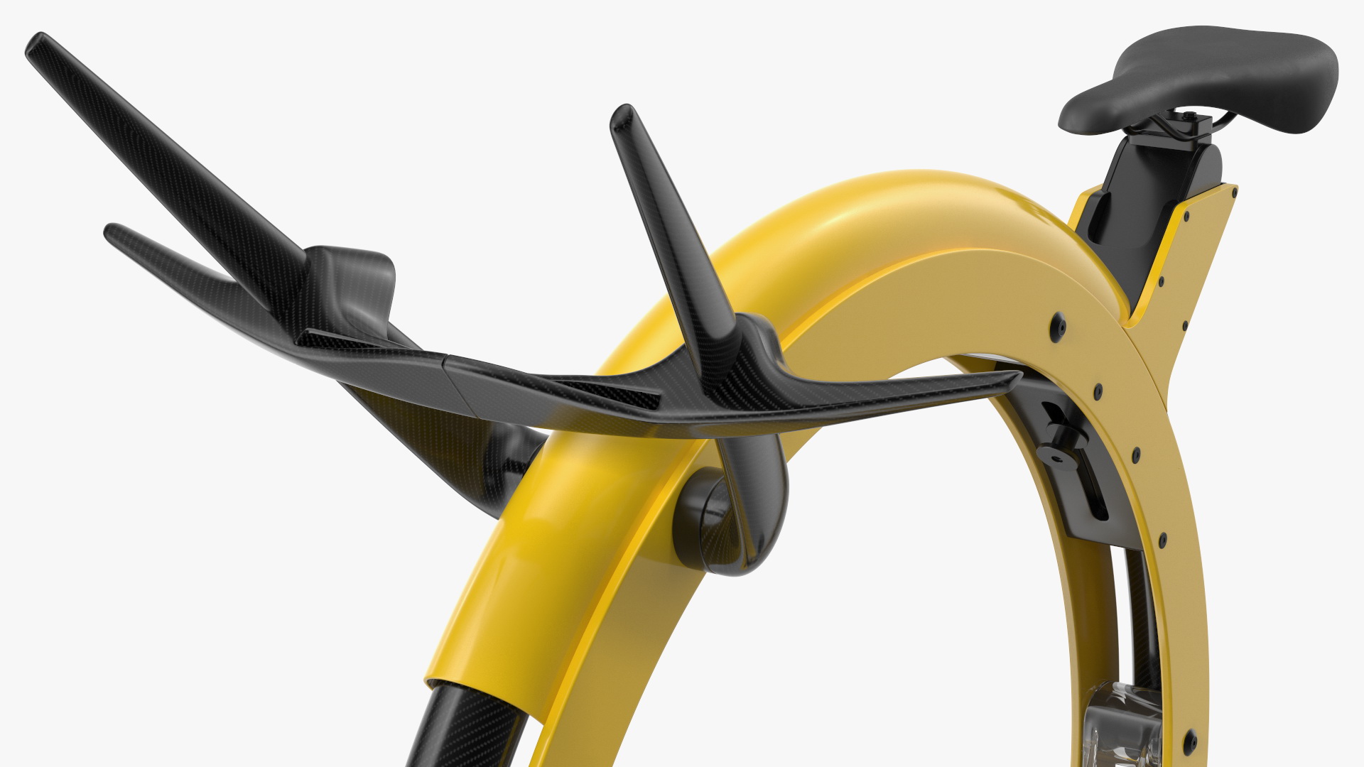 Exercise Bike Yellow Rigged 3D