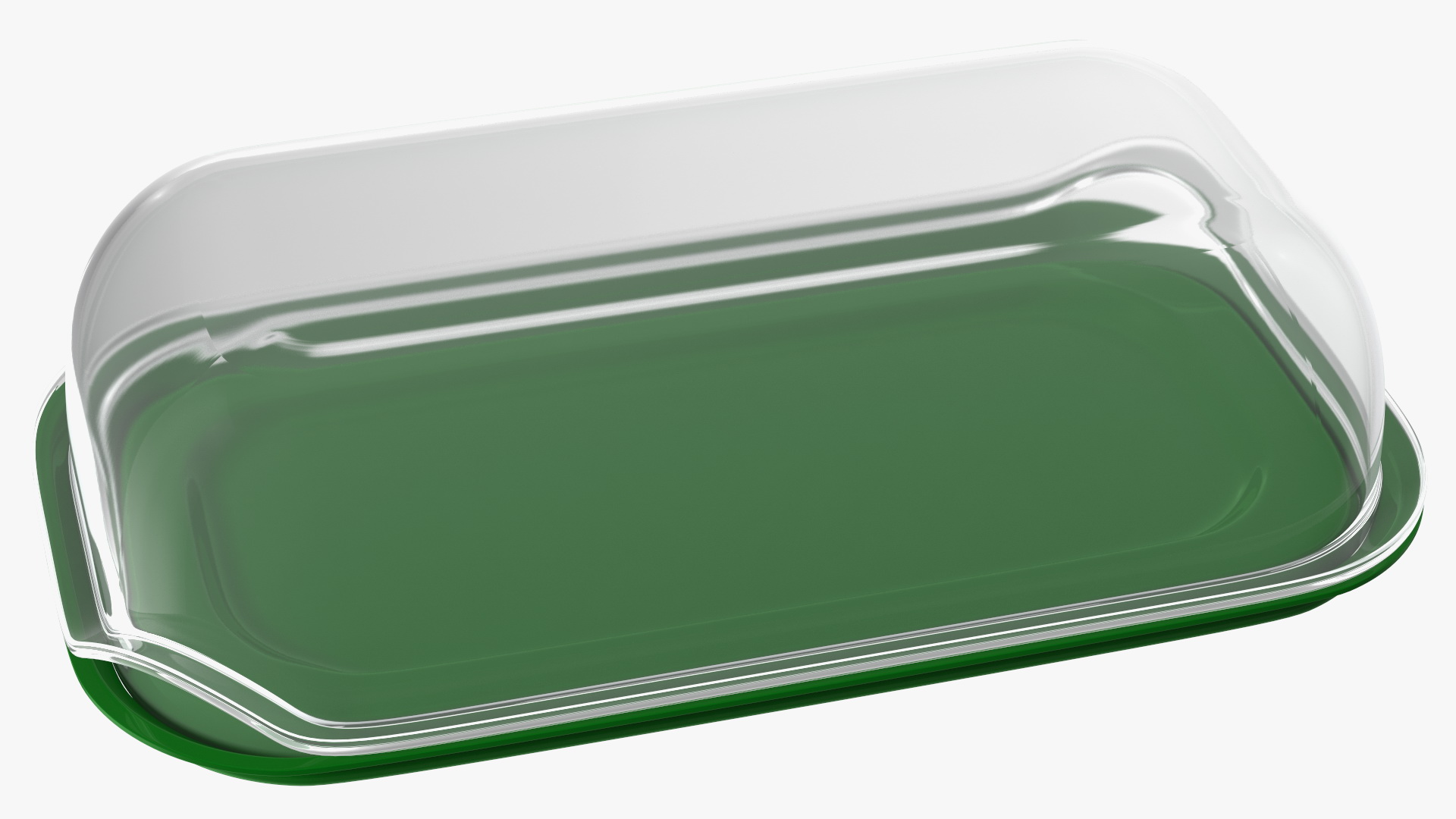 Small Rectangular Plastic Food Container with Lid 3D model