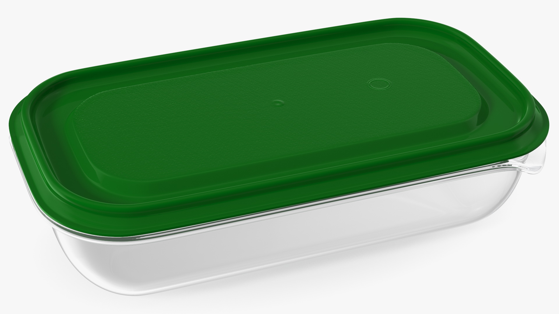 Small Rectangular Plastic Food Container with Lid 3D model