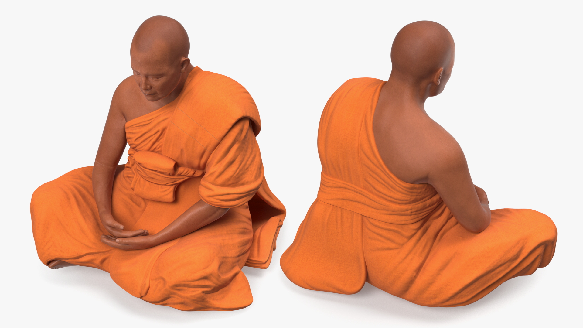 Buddhist Monk Meditation 3D model