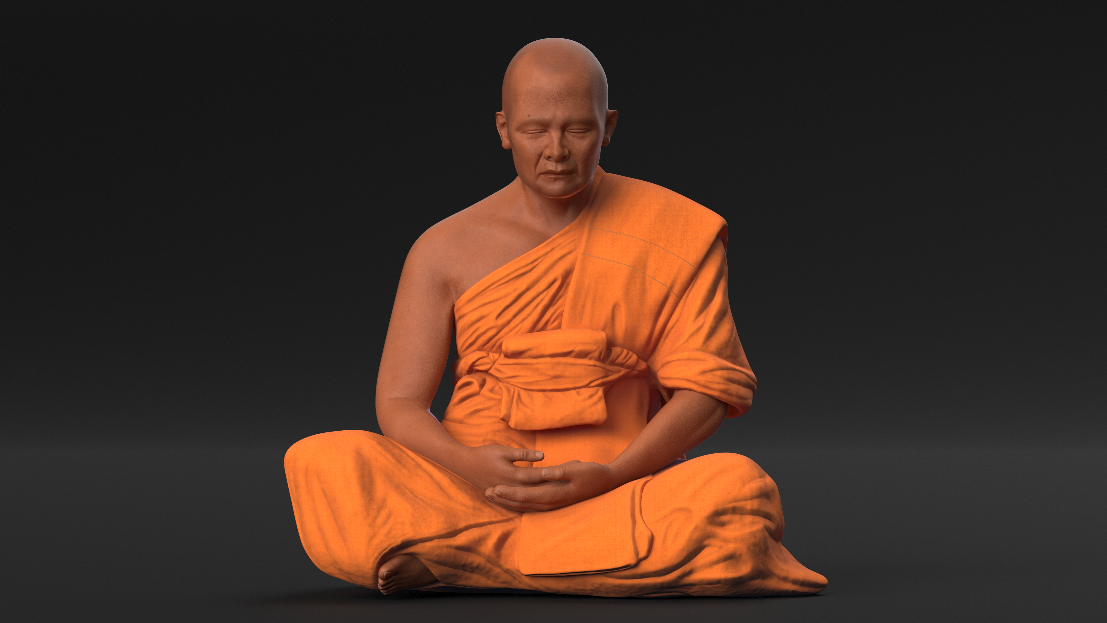 Buddhist Monk Meditation 3D model