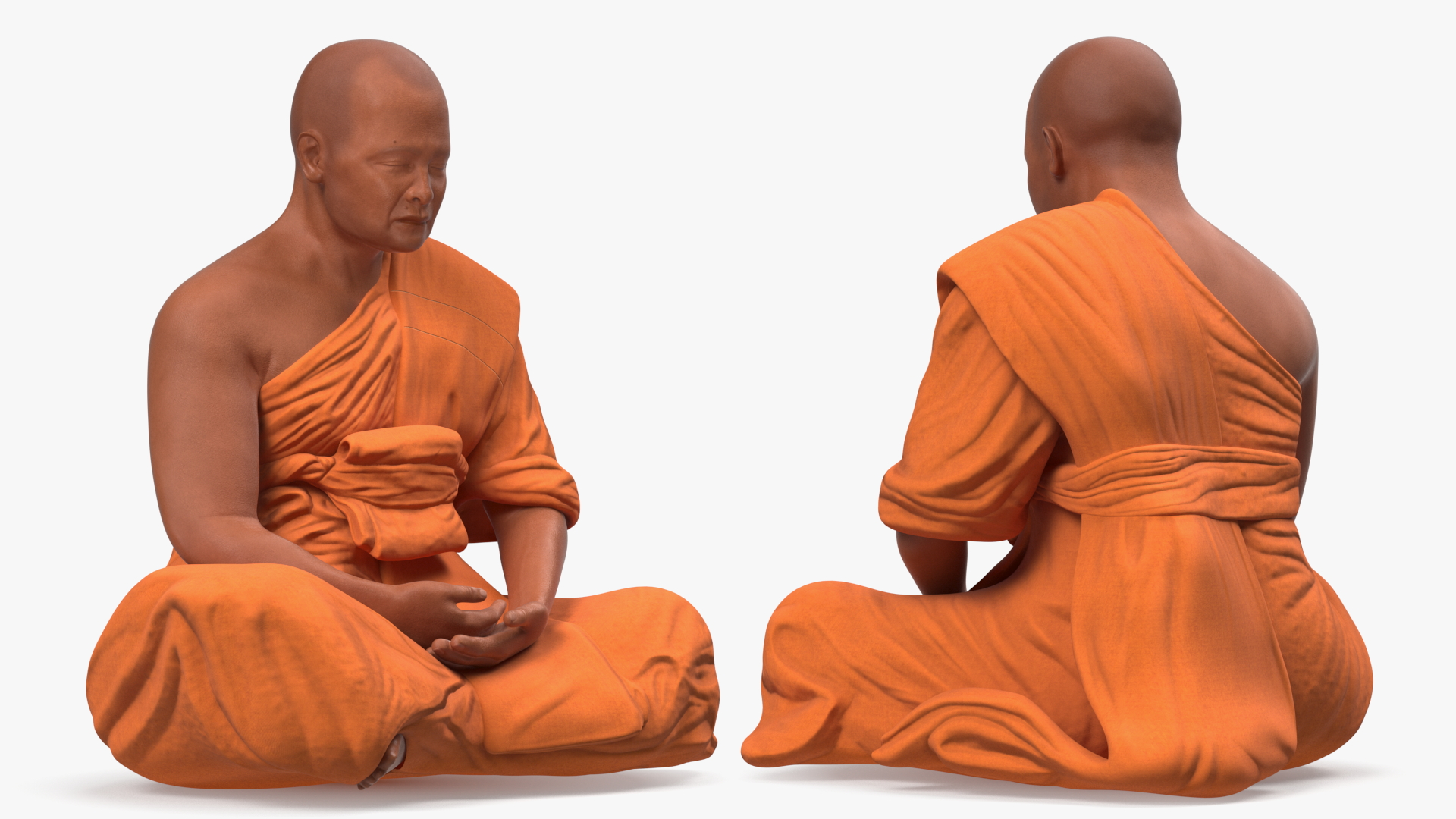 Buddhist Monk Meditation 3D model