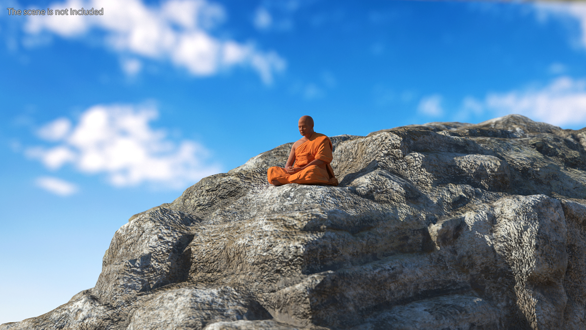 Buddhist Monk Meditation 3D model