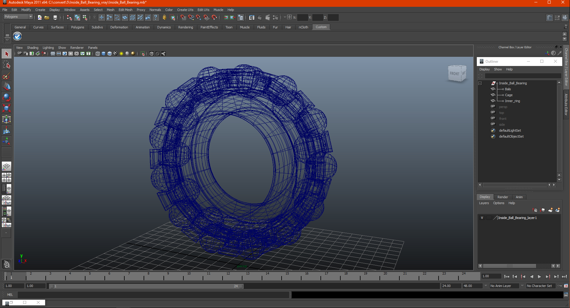 Inside Ball Bearing 3D model