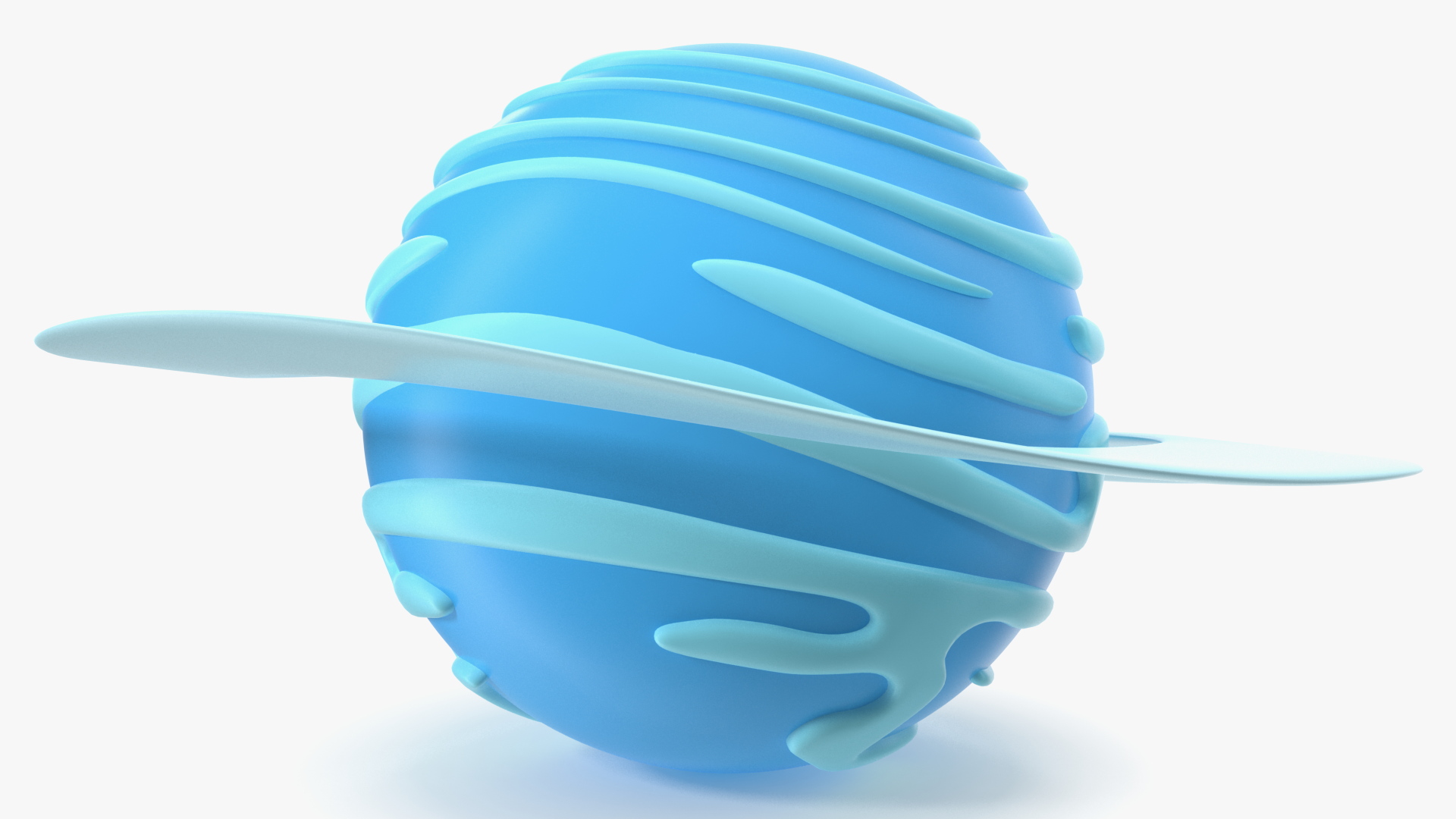 3D Cartoon Planet Uranus