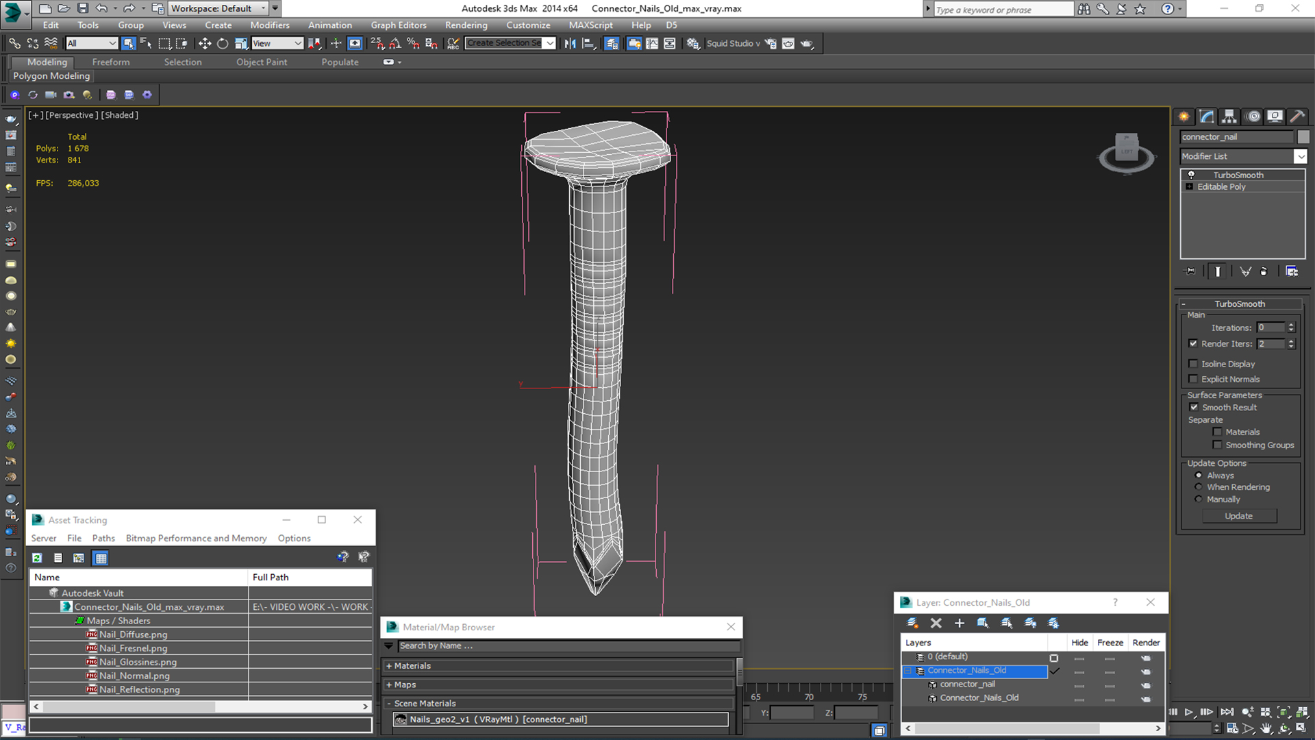 Connector Nails Old 3D model