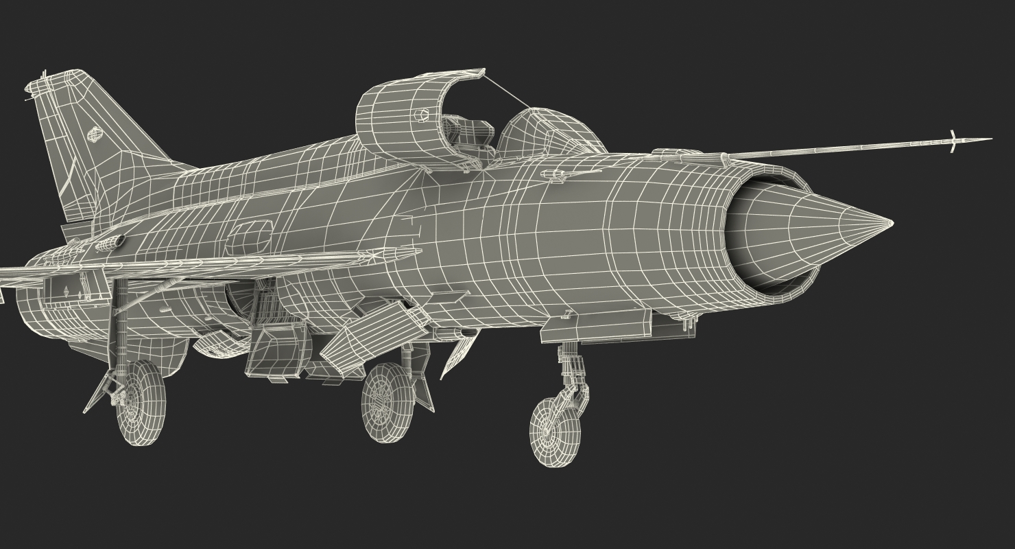 3D MiG 21 Bison Indian Air Force IAF model