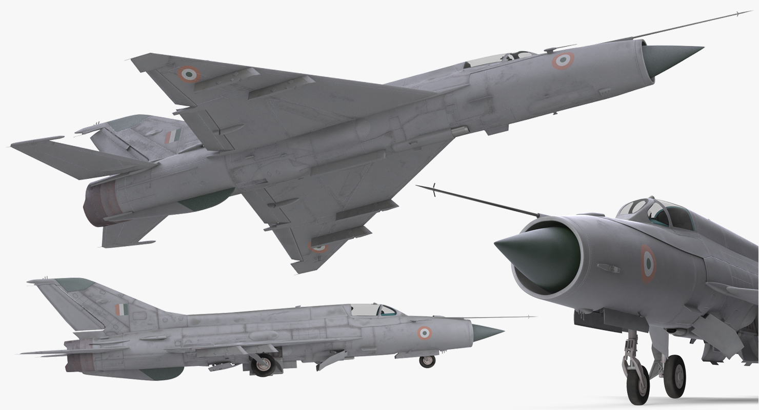 3D MiG 21 Bison Indian Air Force IAF model