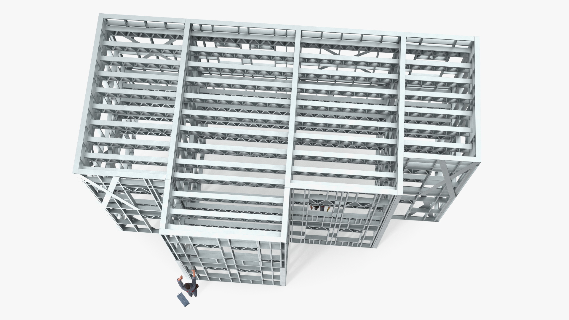 3D model Construction Site With Workers