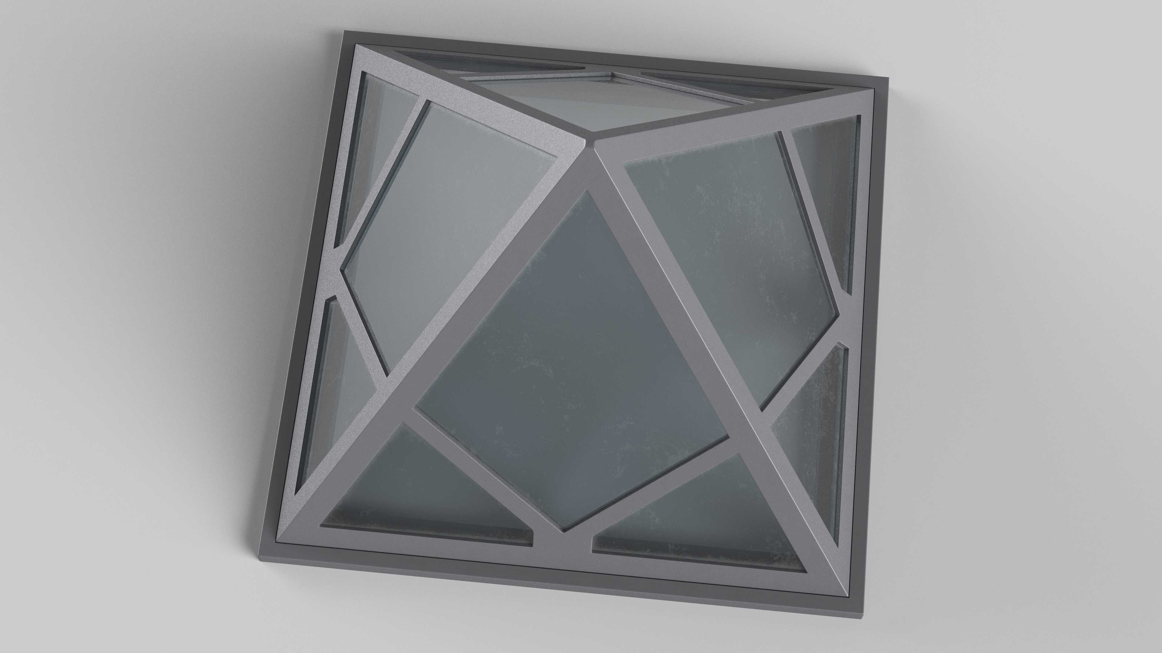 3D Rooftop Pyramid Skylight Window