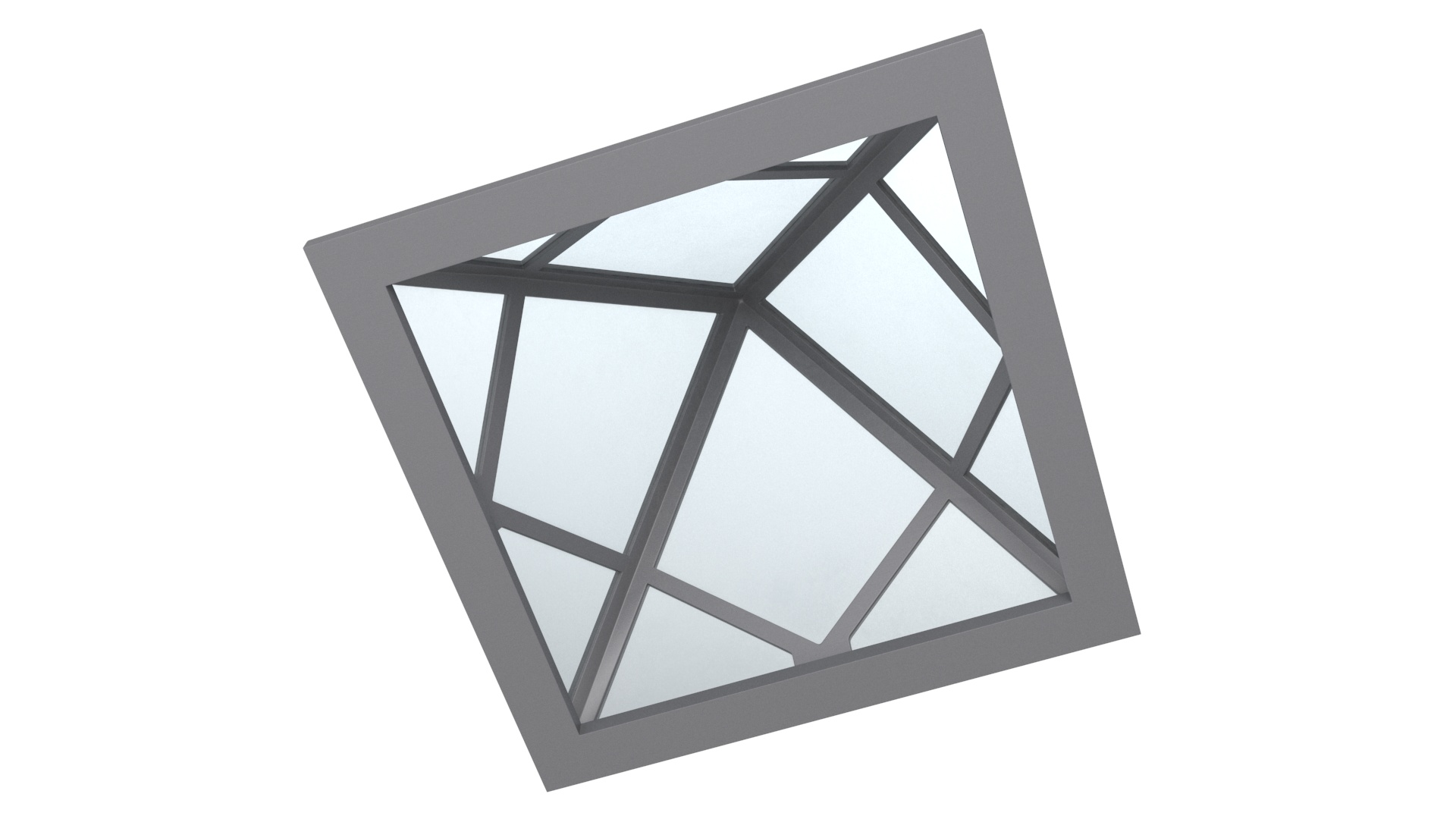 3D Rooftop Pyramid Skylight Window