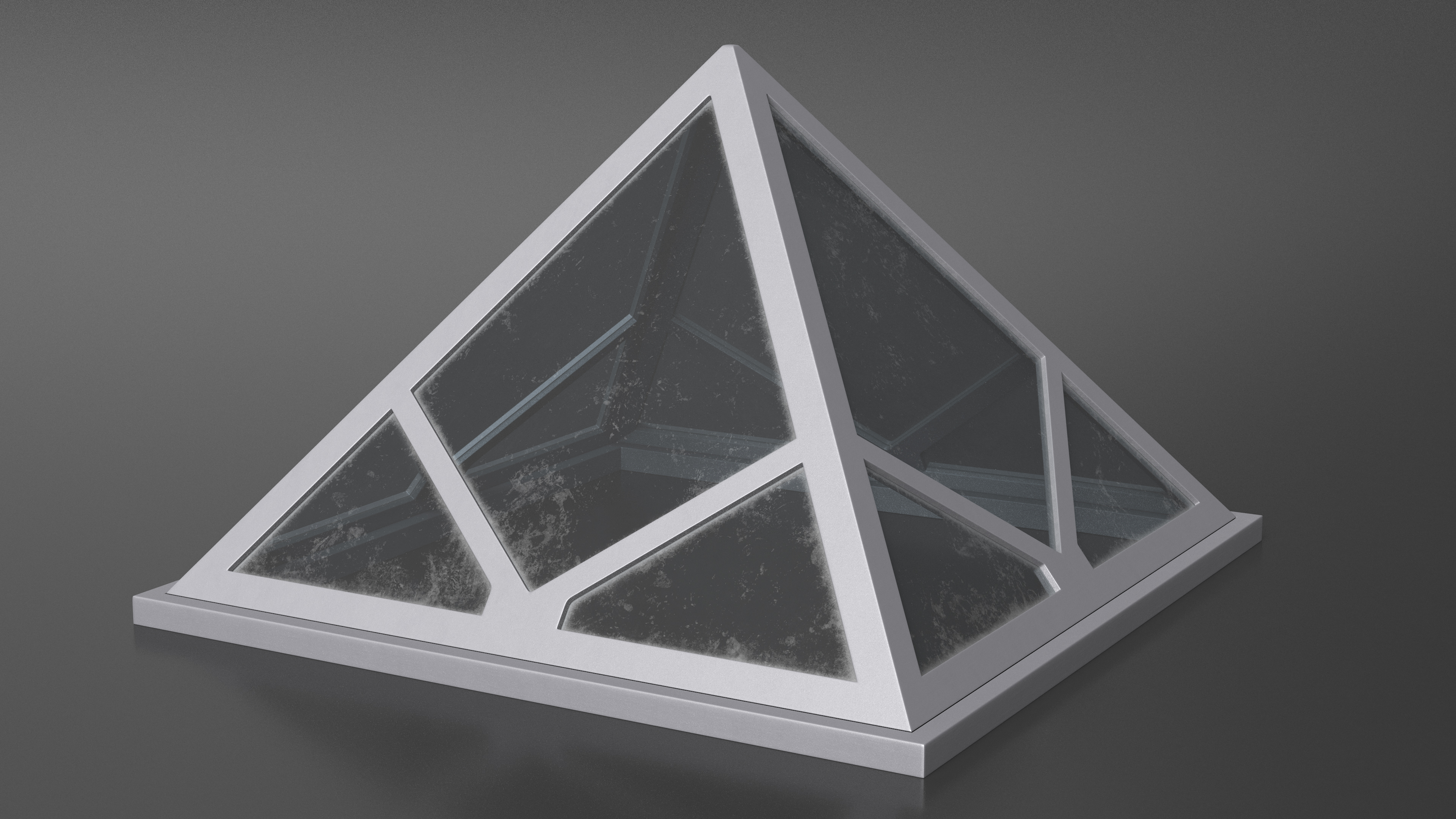 3D Rooftop Pyramid Skylight Window