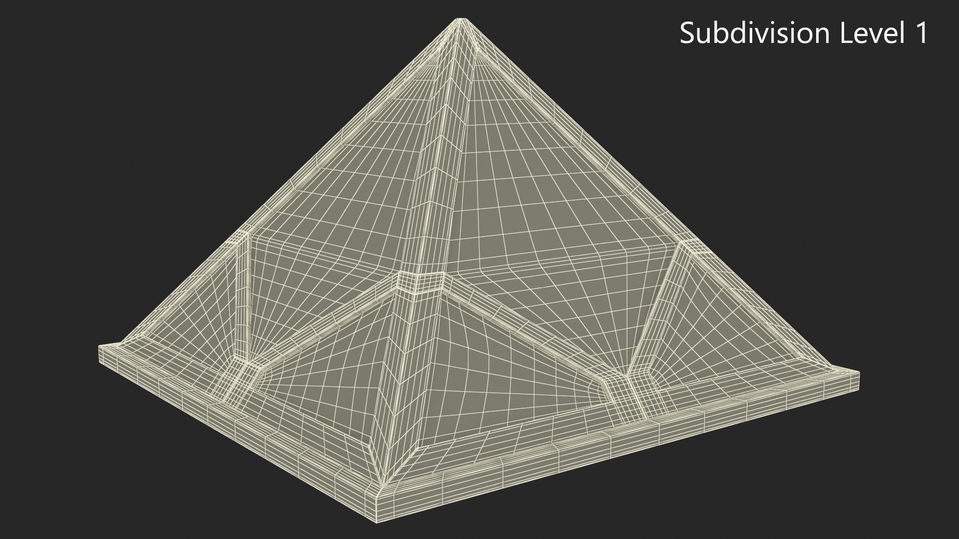 3D Rooftop Pyramid Skylight Window