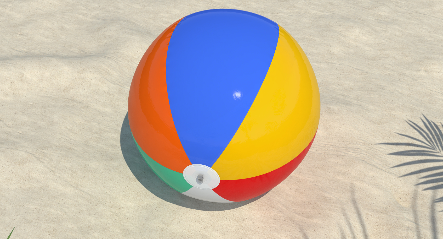 3D model Inflatable Rainbow Color Beach Ball