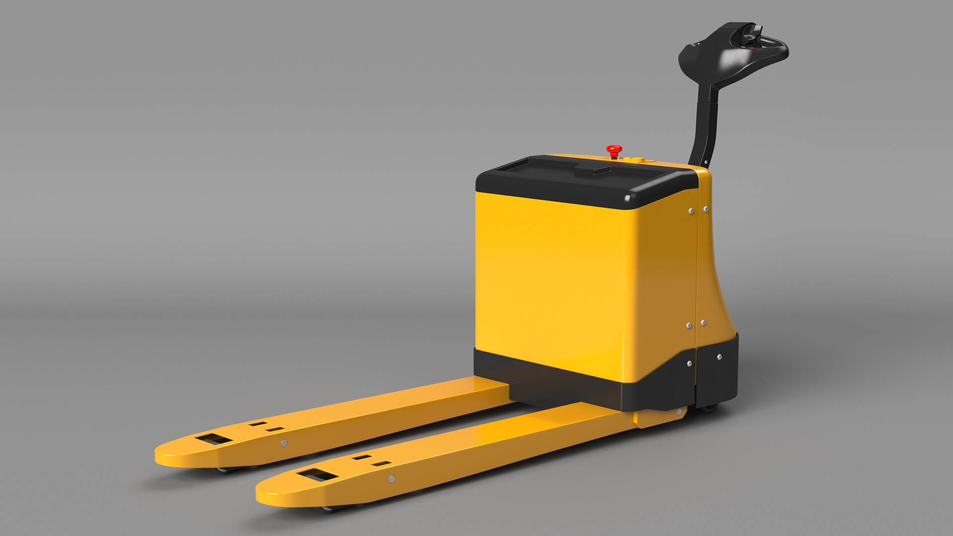 Yellow Powered Pallet Truck 3D