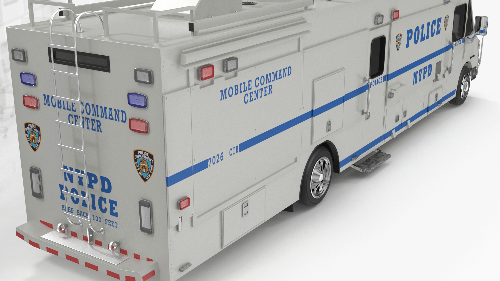 3D NYPD ASPCA Mobile Command Center Illuminated Rigged